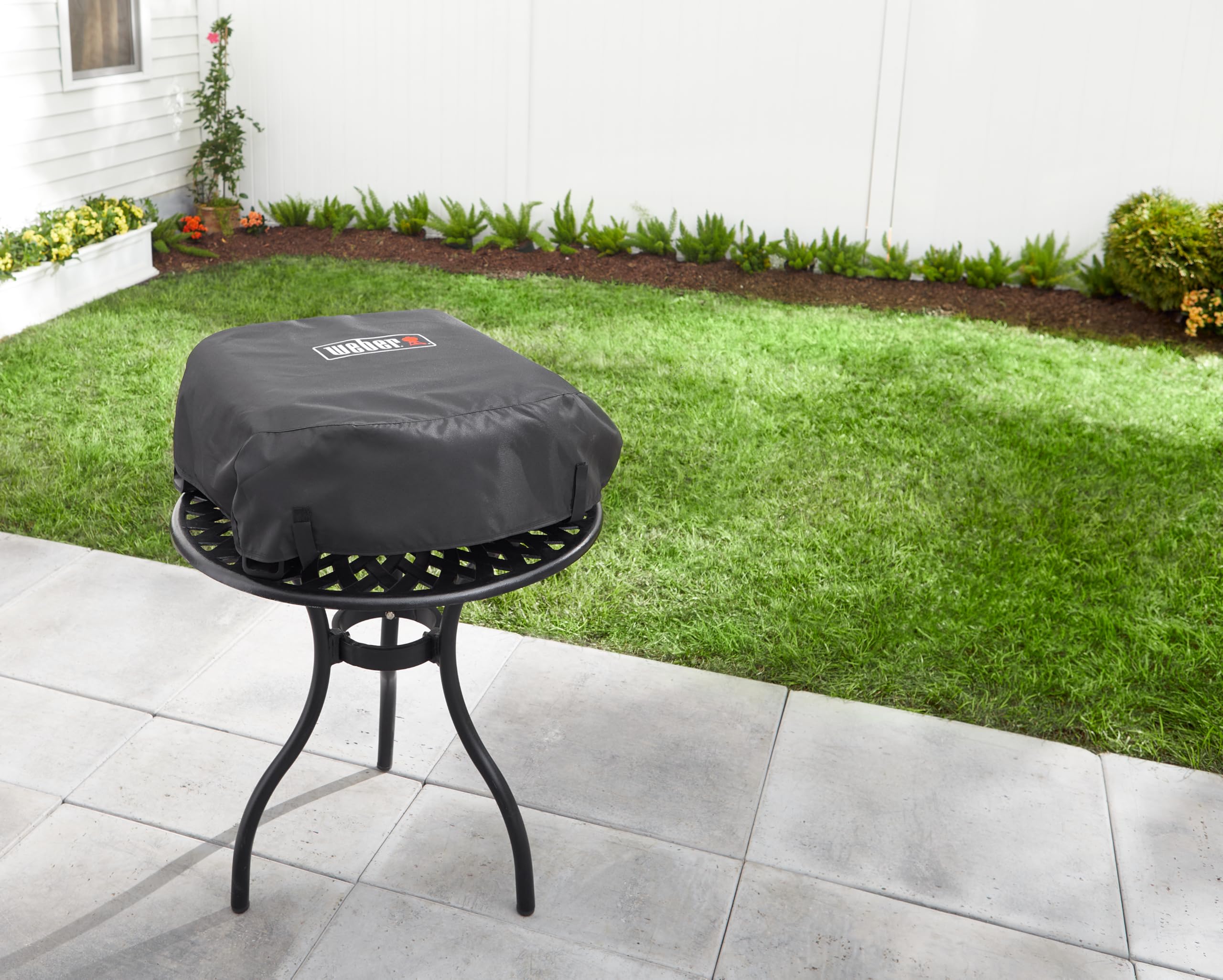 Weber Custodia Premium per piastra | custodia per piastra a gas Slate 43cm, su misura, anti-UV, tessuto riciclato idrorepellente, per esterni
