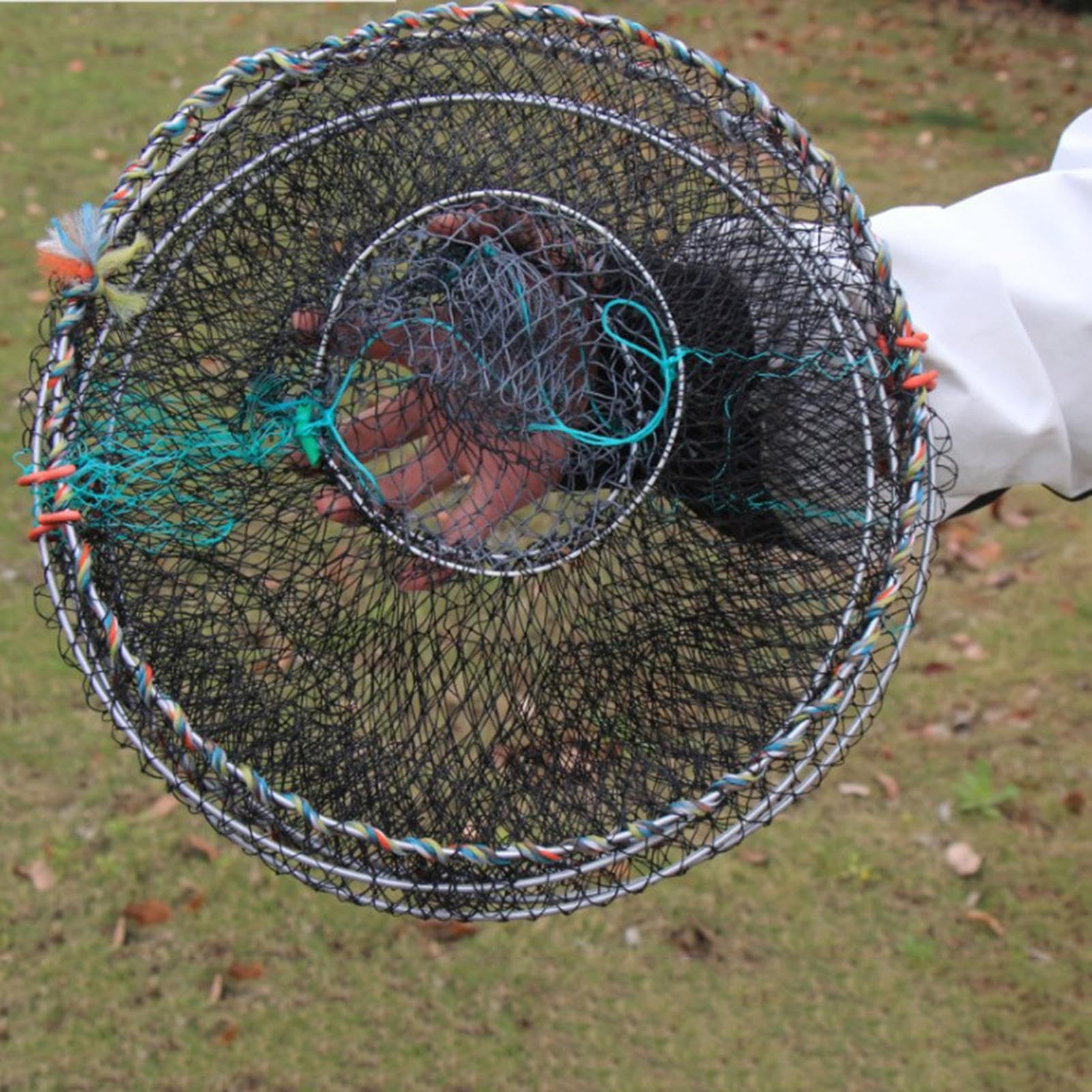 Casier à Homard / Piège à Crabes Pliable - Cage à Appâts Flottante - Pour Eau Douce, Plage, Récifs - Dimensions ~25x45 Cm