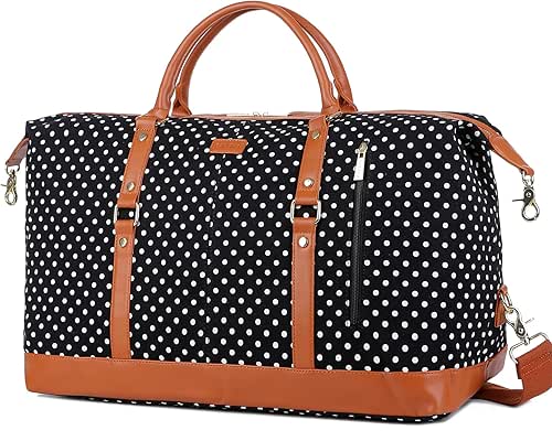BAOSHA HB-14 Canvas Travel Tote Duffel Bag Carry on Weekender