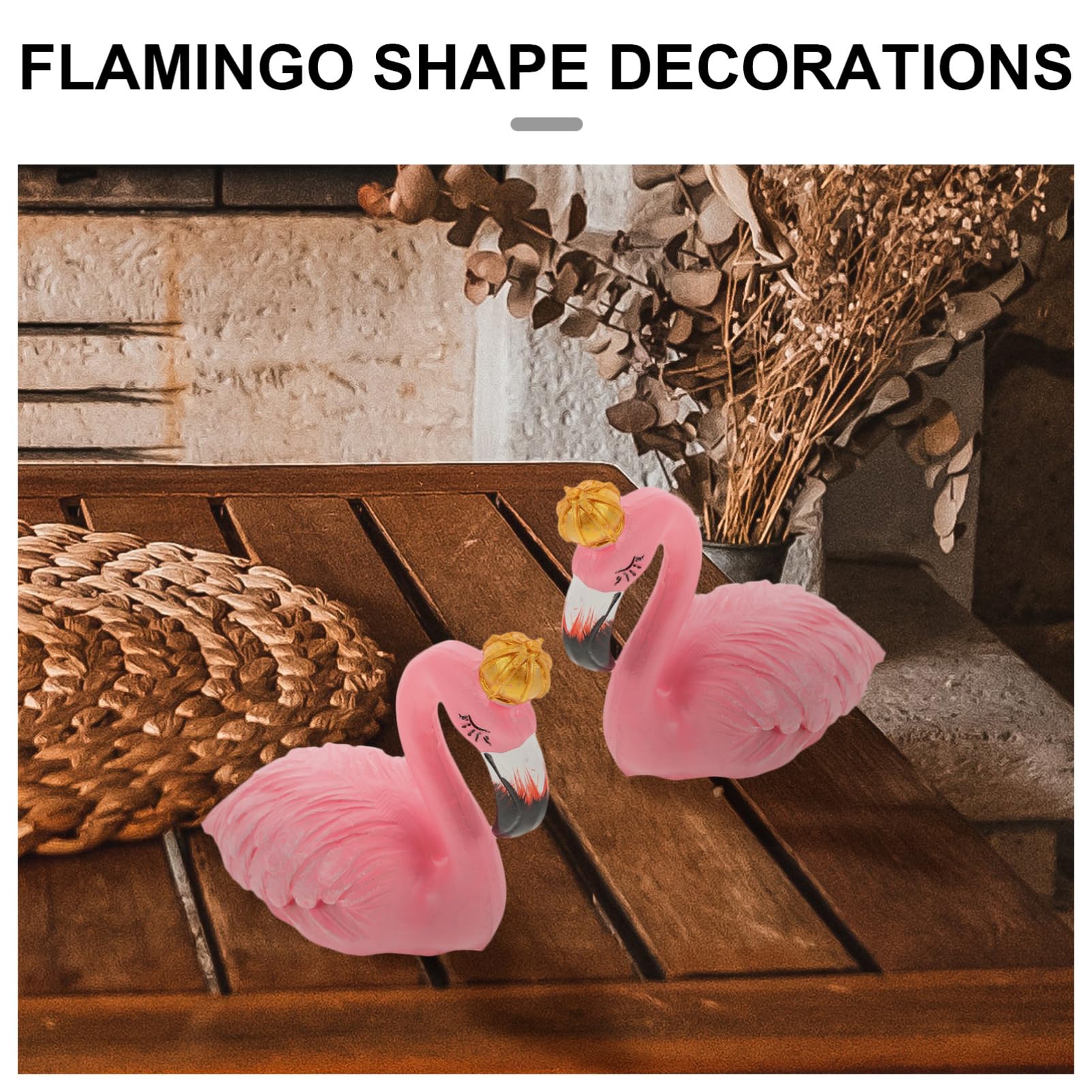 Toddmomy 2 Set Ornamenti Per Flamingo Di Coppia Flamingos in Miniatura Ornamento Di Fenicottero Per Interni Ornamento Da Giardino Fenicottero Arredamento Rosa Resina Ambientale 2 Pezzi * 2