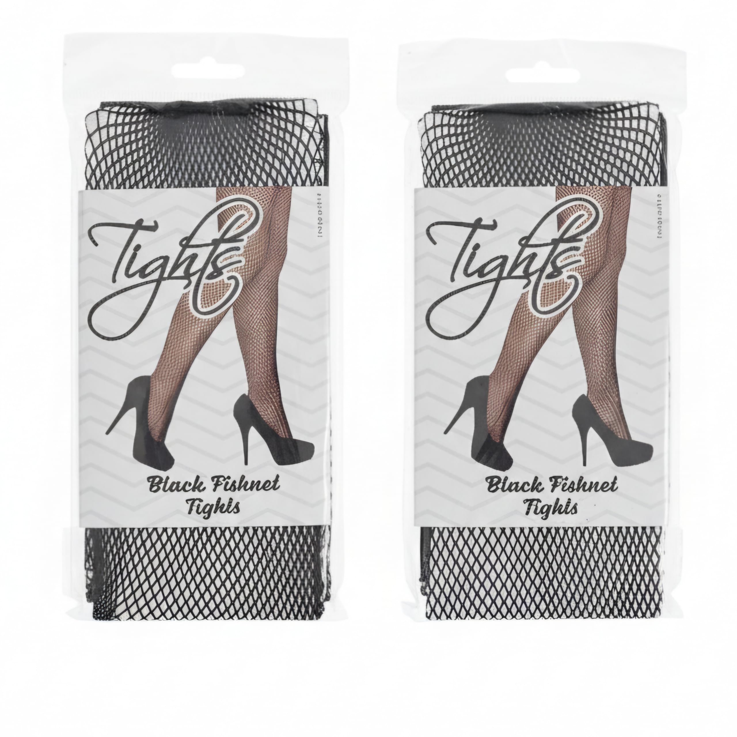 Giftrix Women's Black High Waisted Seamless Fishnet Tights, Pantyhose & Stockings For Sexy Lingerie, Clubwear, & Performance Dancewear | One Size | 2 Pack