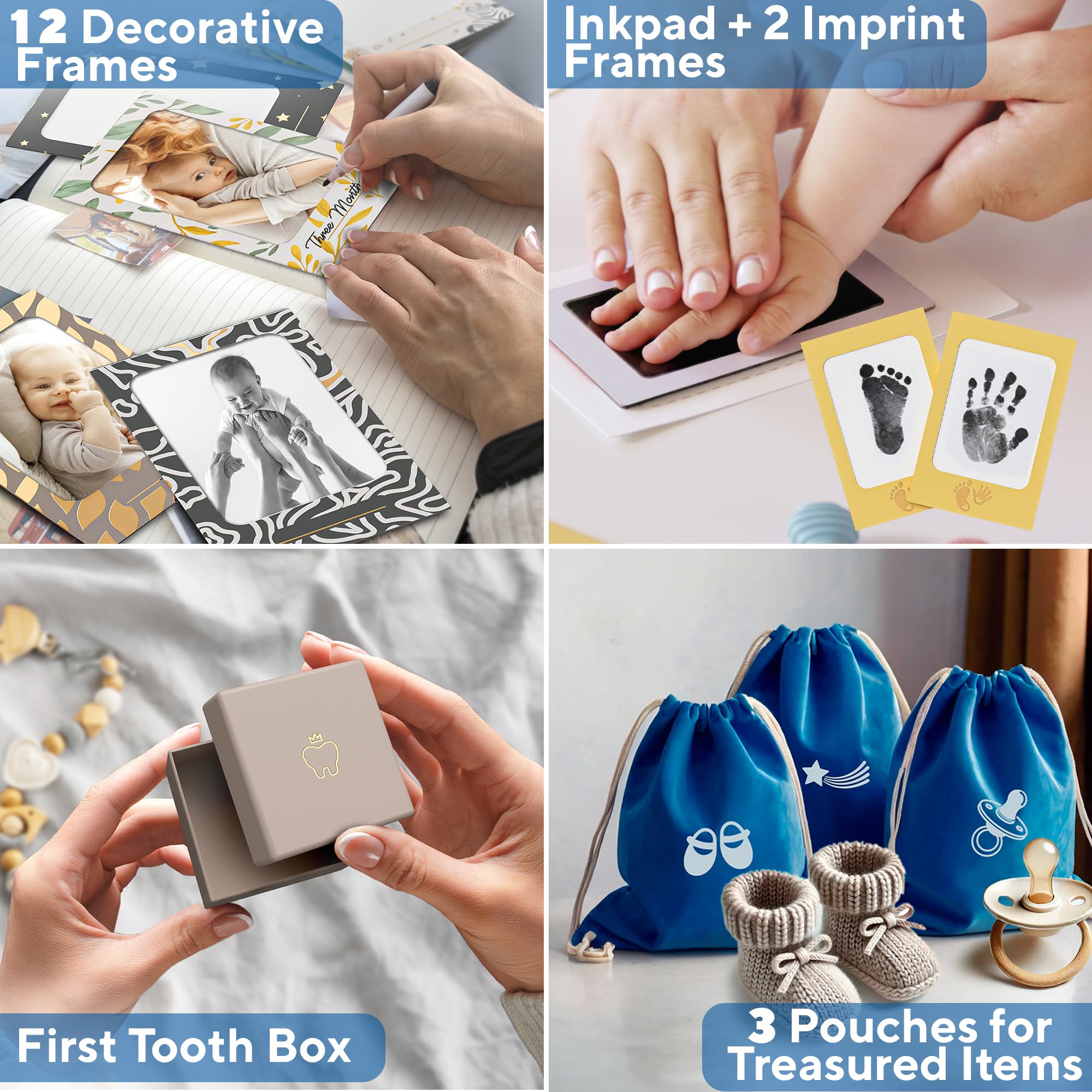 Ultimative Baby-Erinnerungsbox für Jungen und Mädchen – einzigartige Geschenke für neue Eltern für Paare – 10 schöne Andenken-Ideen im Inneren – perfekt für werdende Eltern, Babyparty, Geschenk für