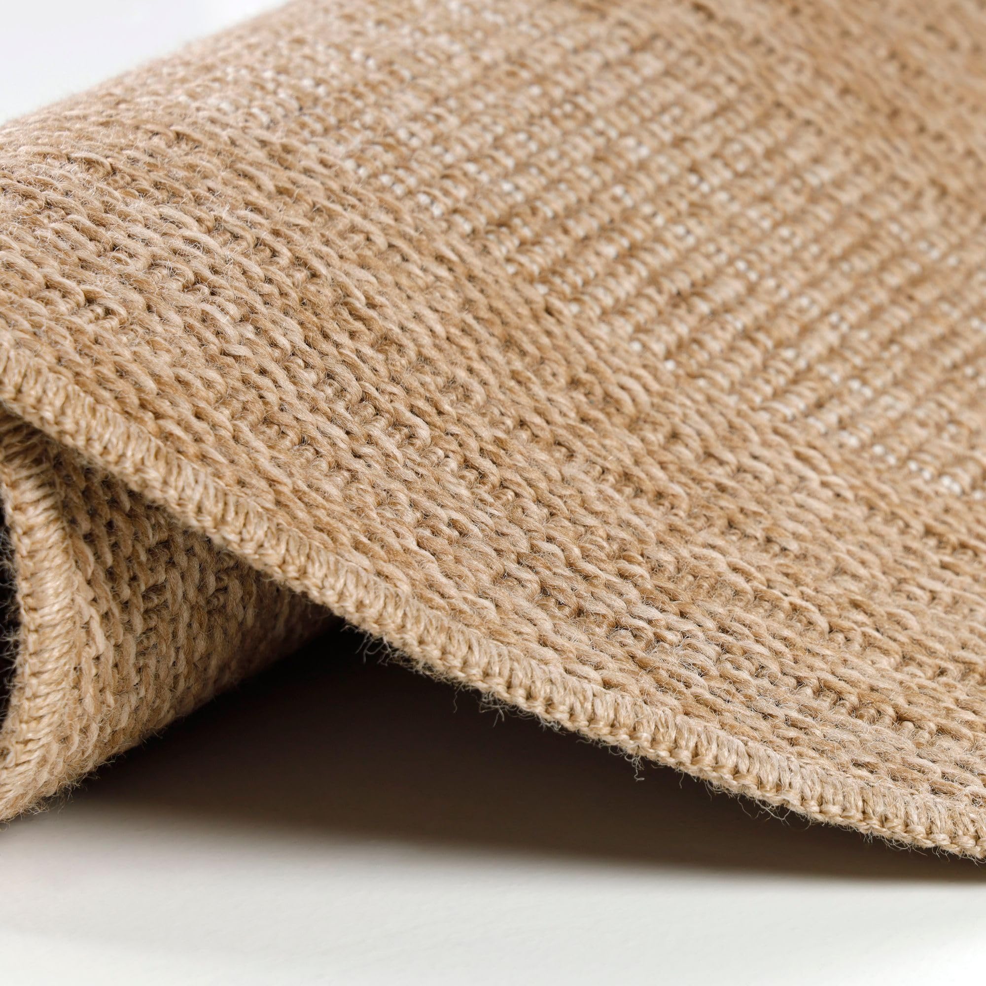 Carpetsale24 Runder In & Outdoor Teppich Wetterfest Sisal Optik Beige 160 cm Rund - Waschbarer Küchenteppich Wasserfest Flachgewebe Natur Optik Vintage Design Teppiche für Balkon Terrasse Wohnzimmer