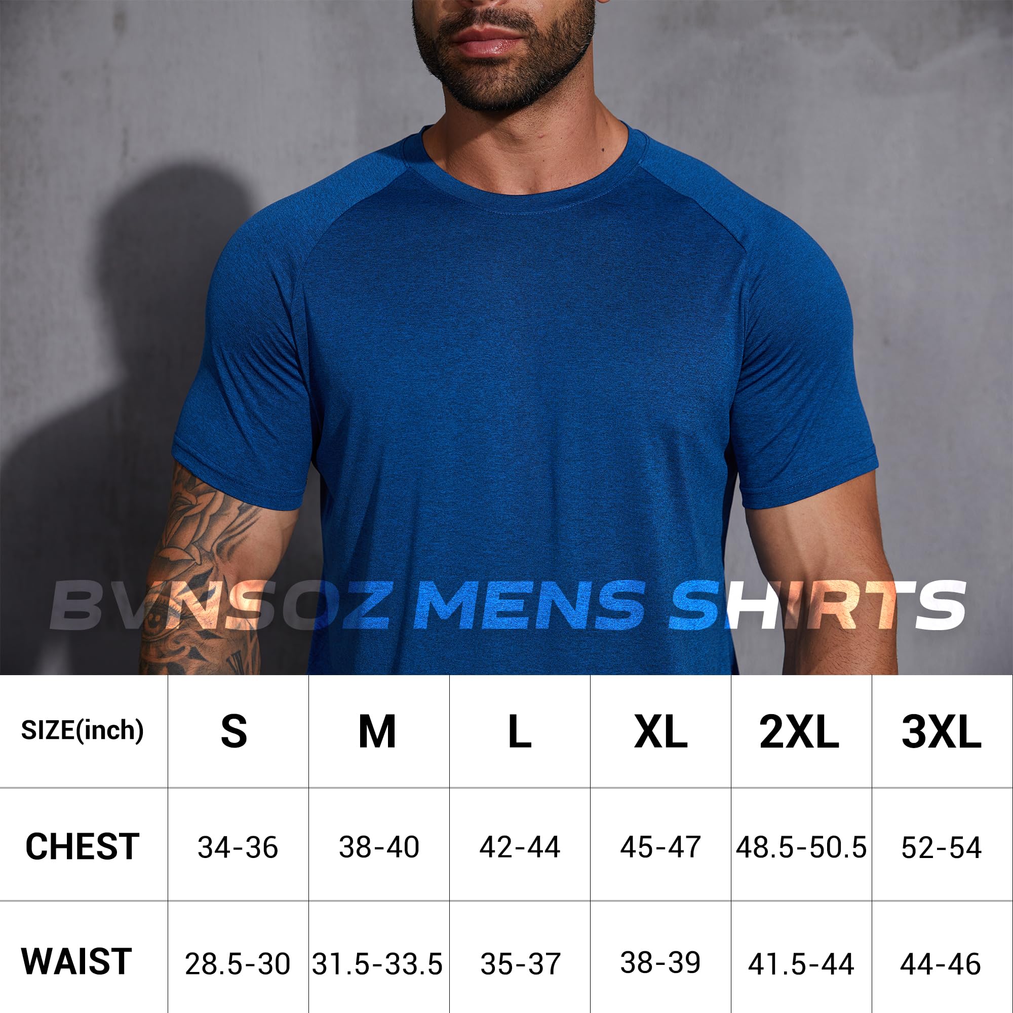 BVNSOZ Camisas de Entrenamiento para Hombre, Que absorben la Humedad, Camisetas atléticas para Hombre, Secado rápido, Camisetas de Gimnasio para Hombre