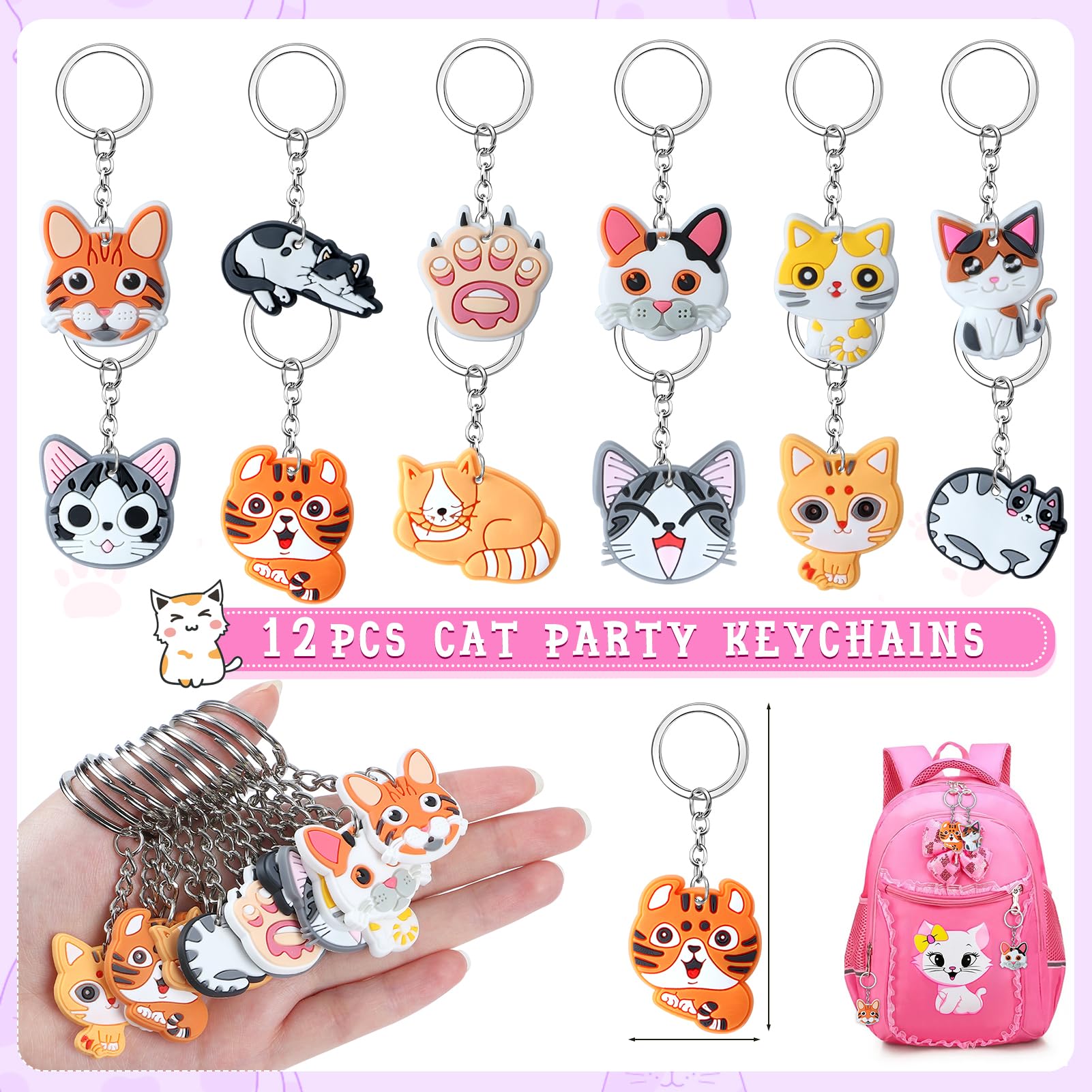 Oirigaga Kit 80 Cadeaux Anniversaire Enfants - Goodies Fête Garçons Filles, Porte-Clés Cartoon, Sacs Cadeaux, Slap Bracelets, Autocollants Fun
