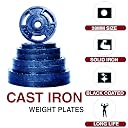 BULLAR Home Gym Set, Home Gym Equipments for Men, Gym Equipment Set for Home Workout, Home Gym Kit with 10kg Iron Weight Plates 30mm, 3 Feet & 5 Feet Weight Lifting Rod, Dumbbell Rods & Accessories gallery image