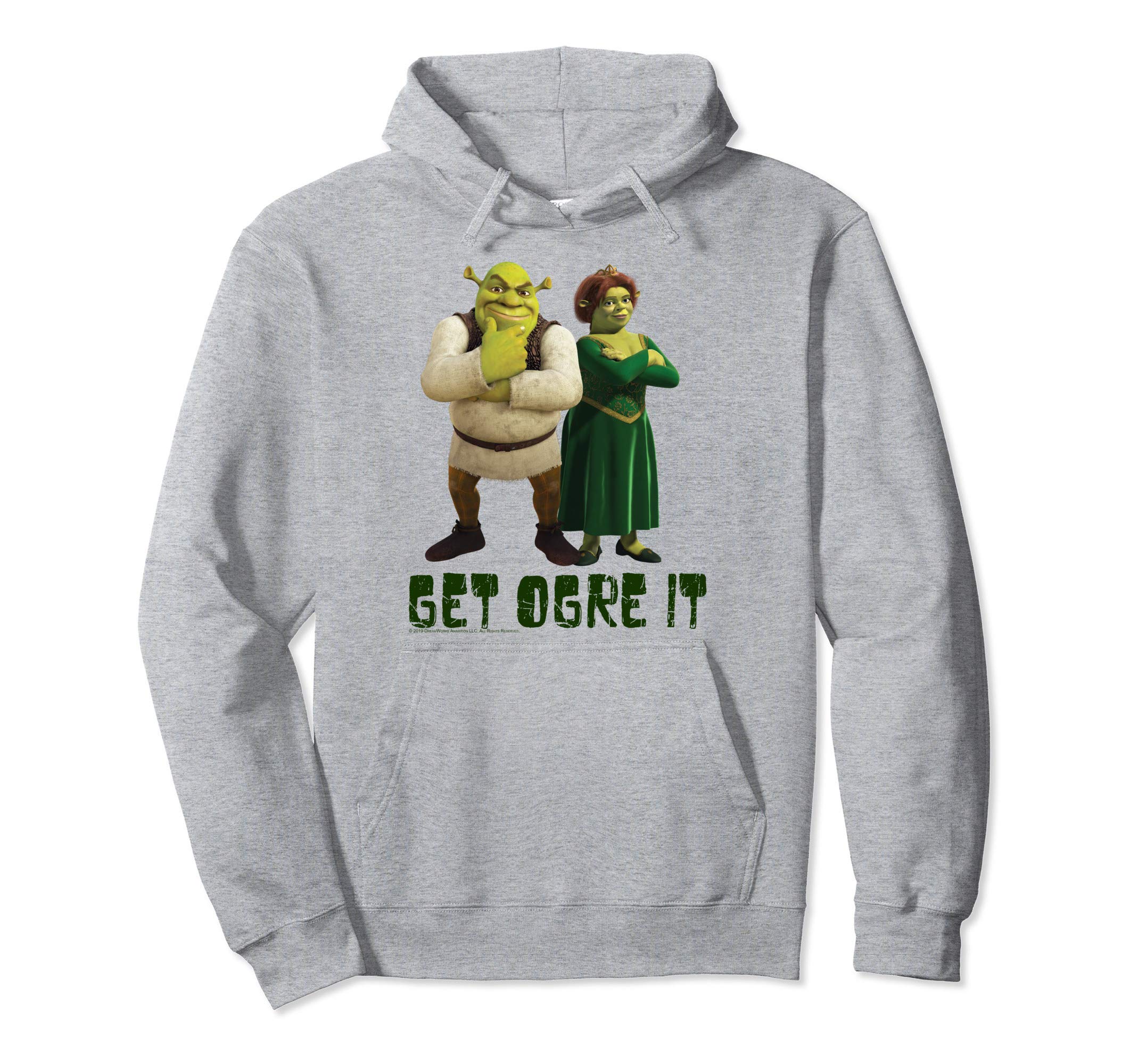 ShrekFiona & Shrek Get Ogre It Text Poster Pullover HoodieOEKO-TEX STANDARD 100
