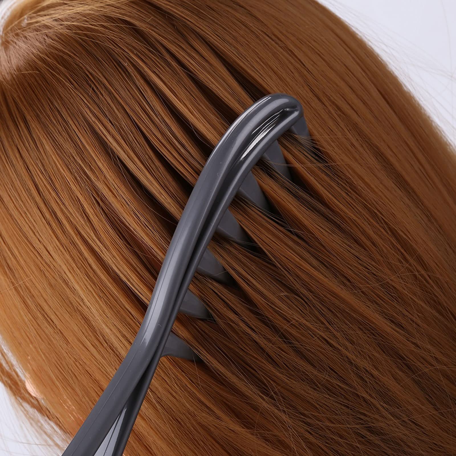 DieffematicSZ Grzebień Wide Tooth PP Comb Curly Hair Salon Hairdressing Comb Massage for Hair Styling Tool for Curl Hair (Color : Gray)