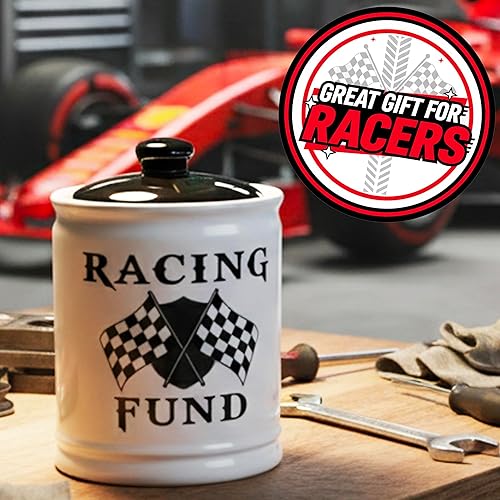 Miniatura 3 de Regalos para hombres, alcancía de fondo de carreras, tarro de cerámica de caramelo de carreras con tapa, regalos únicos para auto, regalos para
