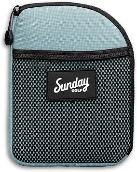 Golf Valuables Pouch with Clip by Sunday Golf | Zippered, Water Resistant Nylon, for Extra Tees, Pencils, Ball Markers