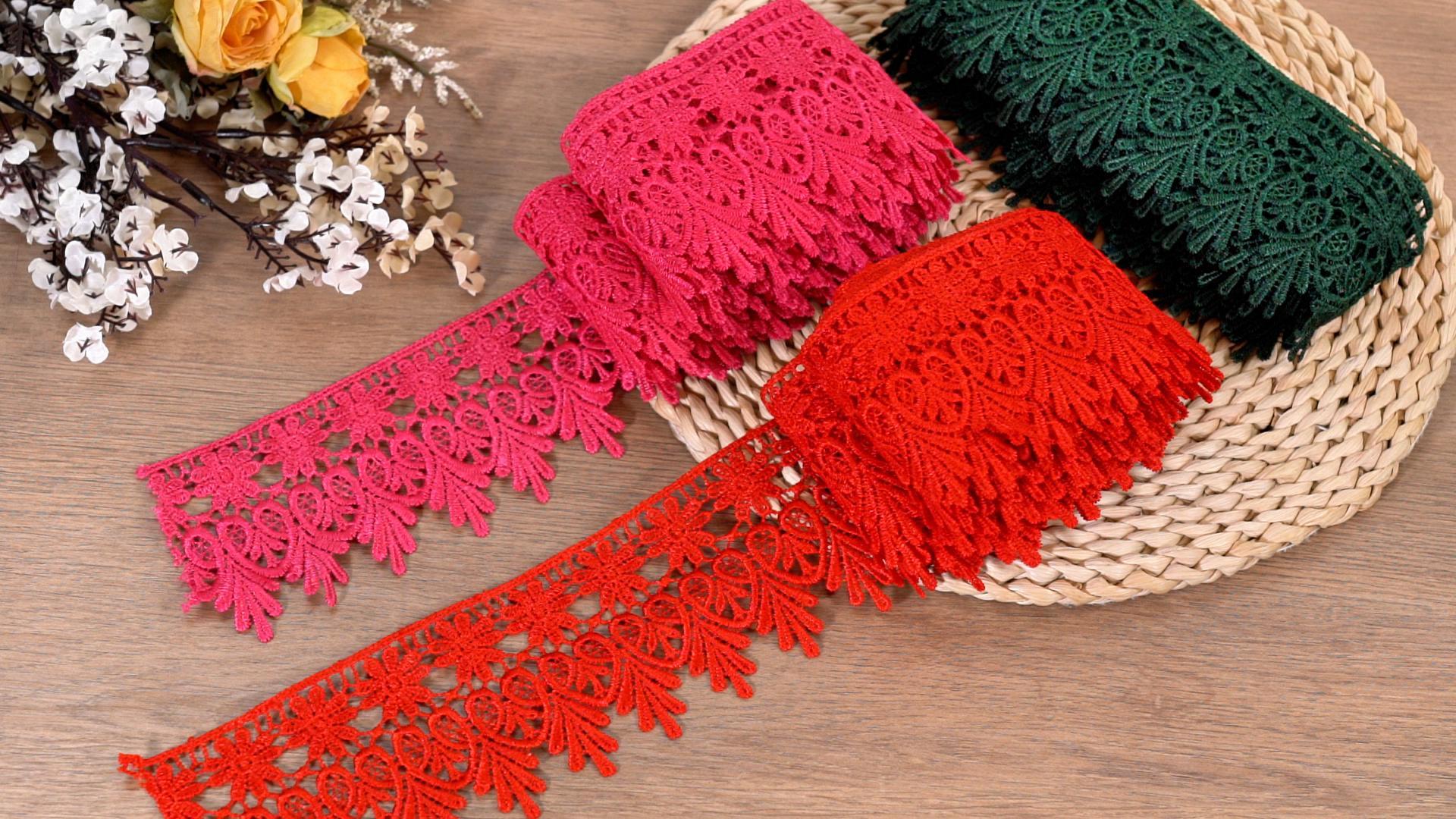 Amazon.com: MECCANIXITY 3 Inch Wide 5 Yard Lace Ribbon Floral