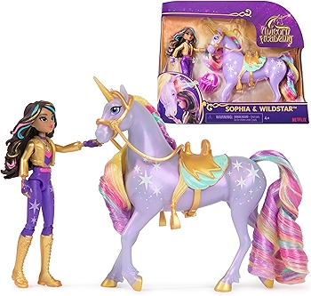 Unicorn Academy Sophia & Wildstar Doll Set with Accessories and Hair Styling Tool