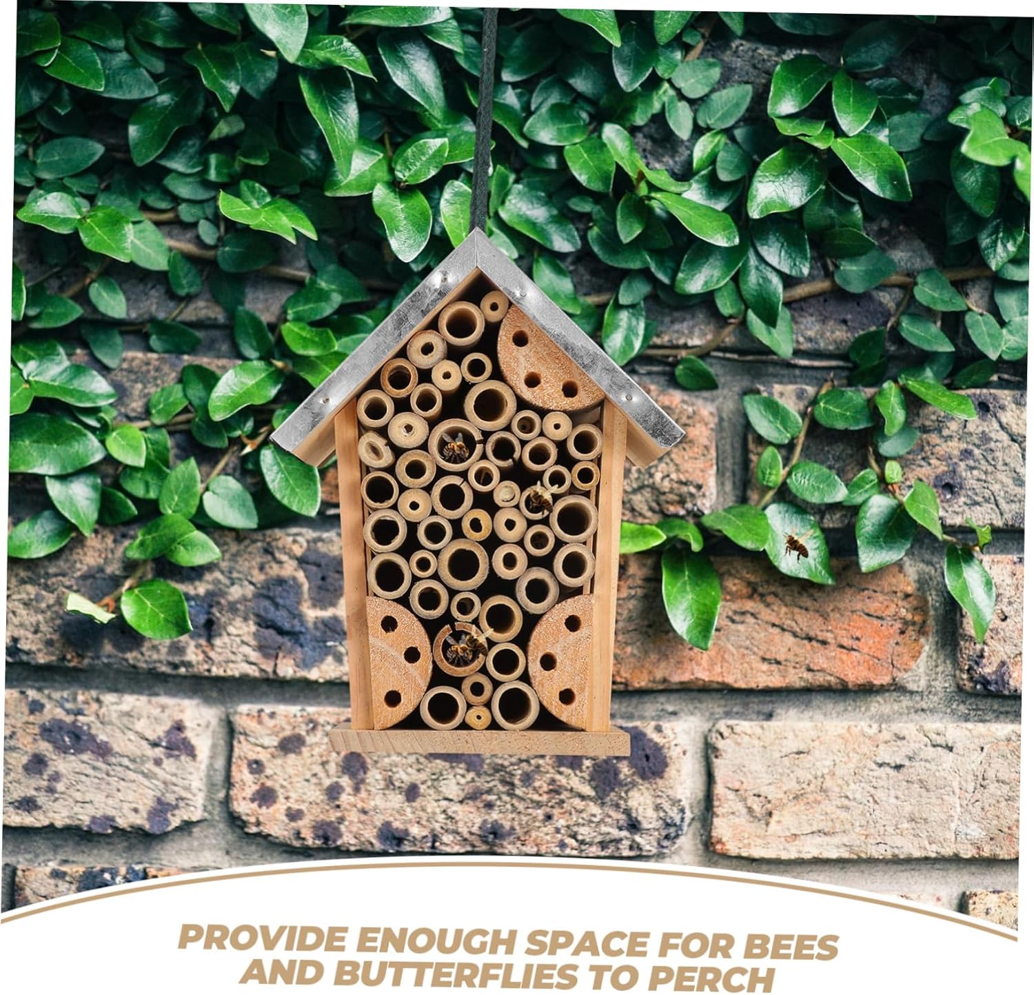 KESYOO Wooden Insect Hotel Outdoor Hanging Butterfly House Bee Hive for Garden Habitat for Promotes Sustainable Gardening