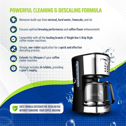 Miniatura 5 de True Fresh Paquete de 15 tabletas limpiadoras para lavadora y descalcificadora de café, paquete de 24 unidades, limpieza profunda para todas las