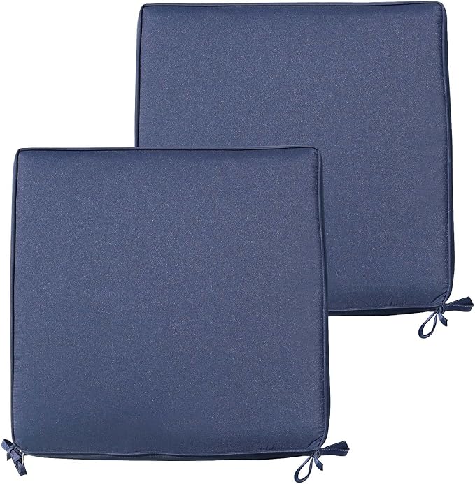 FKSLIFE Outdoor Chair Cushions Set of 2,Patio Chair Cushion Waterproof Outdoor Seat