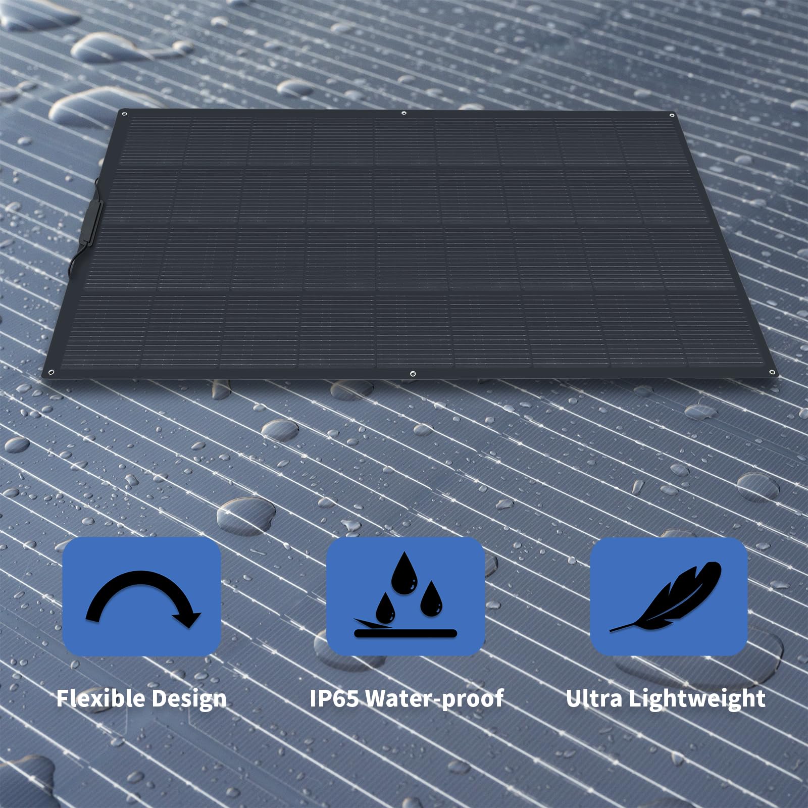 400W (2er-Pack 200 Watt) Flexibles Solarmodul Monokristallines Solarmodul Photovoltaikmodul Solarmodul für Wohnwagen, Boote, Dächer