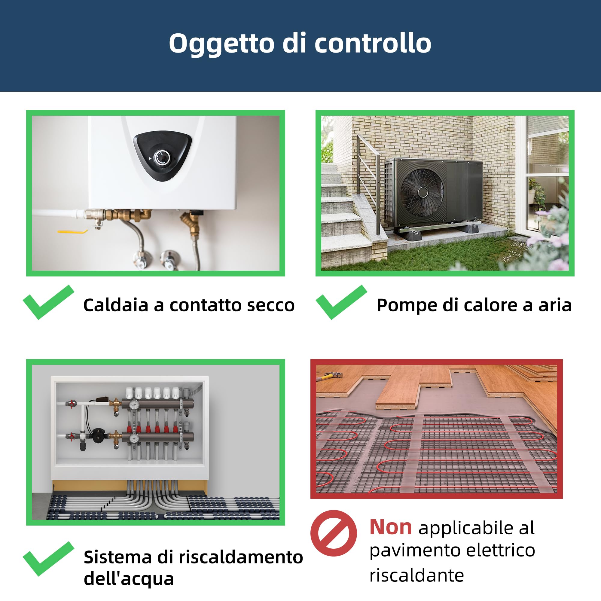 Termostato WiFi intelligente, adatto per caldaie a gas, Cronotermostato Programmabile giornaliera,a batteria digitale intelligente, compatibile con Alexa e Google Assistant - controllo Tuya