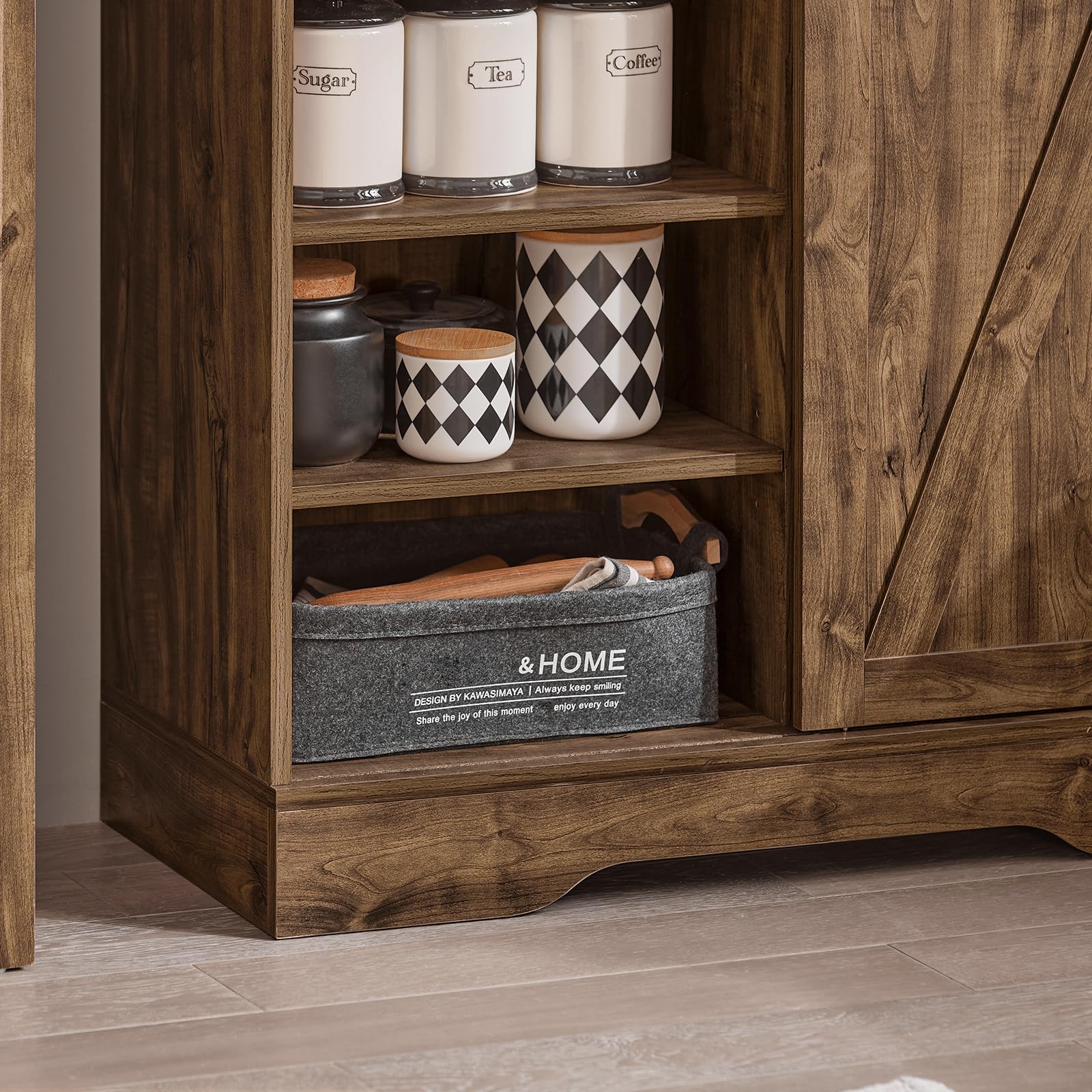 SoBuy FSB83-N Buffetschrank Sideboard mit Schiebetür Kommode Küchenschrank Flurschrank Hochschrank Mikrowellenschrank Aufbewahrungsschrank BHT ca. 80x170x34cm
