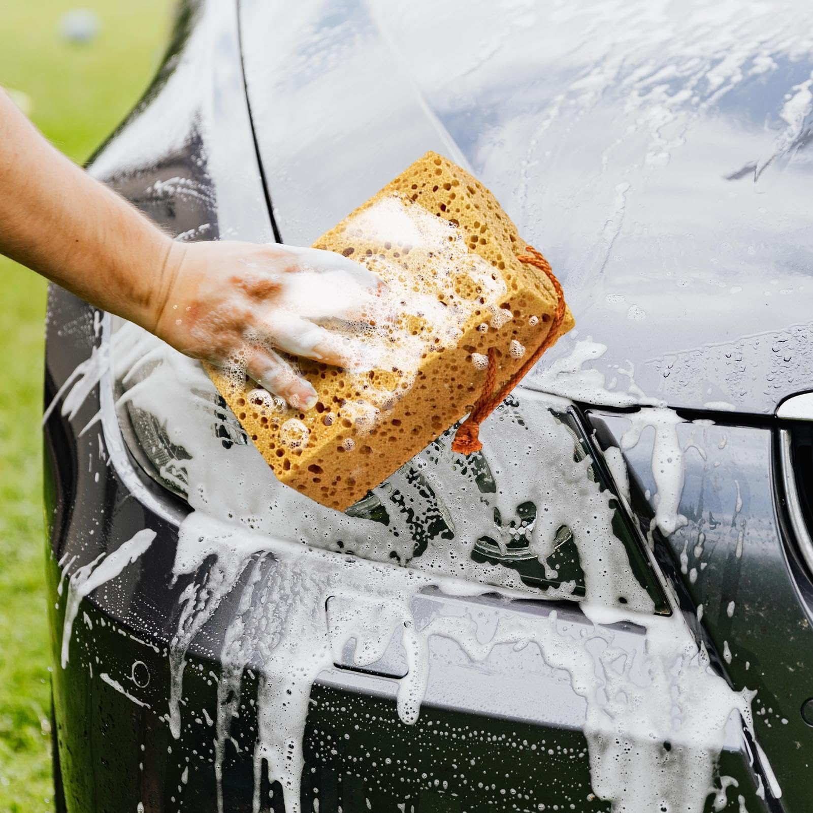 Spugna Jumbo Per Pulizia Auto - Super Assorbente, Per Vernice, Vetri, Ruote, Senza Graffi - Foto 6