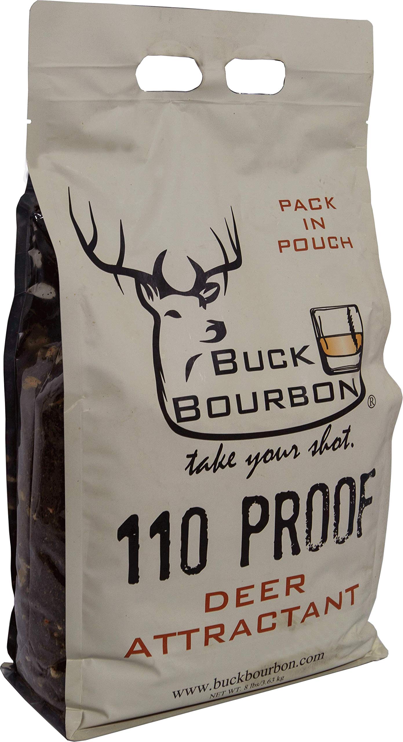 Buck Bourbon 110 Proof Deer Feed, 8 lb Pack-in Pouch