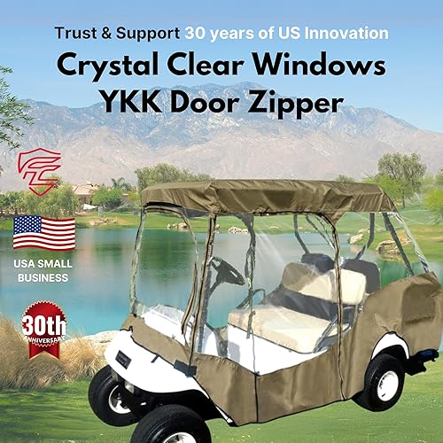 Miniatura 2 de Funda protectora premium para carrito de golf con 2 pares de asientos, con techo de hasta 58 pulgadas.