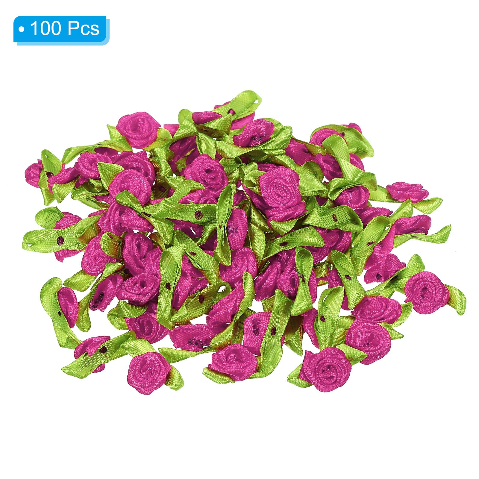 PATIKIL 15mm Tiny Satin Ribbon Rose - Image 3