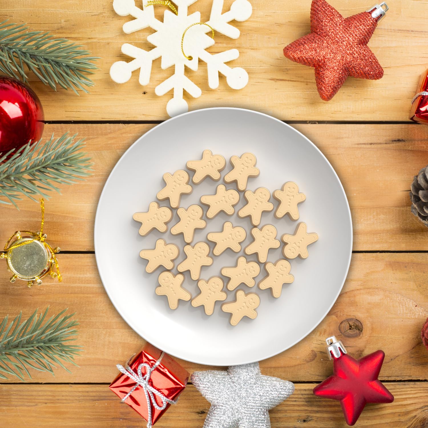 Christmas Silicone Mould,100-Cavity Gingerbread Man Mini Gummy Mold Silicone Gingerbread Candy Mould for Baking,Cookies,Pudding,Jelly,Dog Treat - Image 4