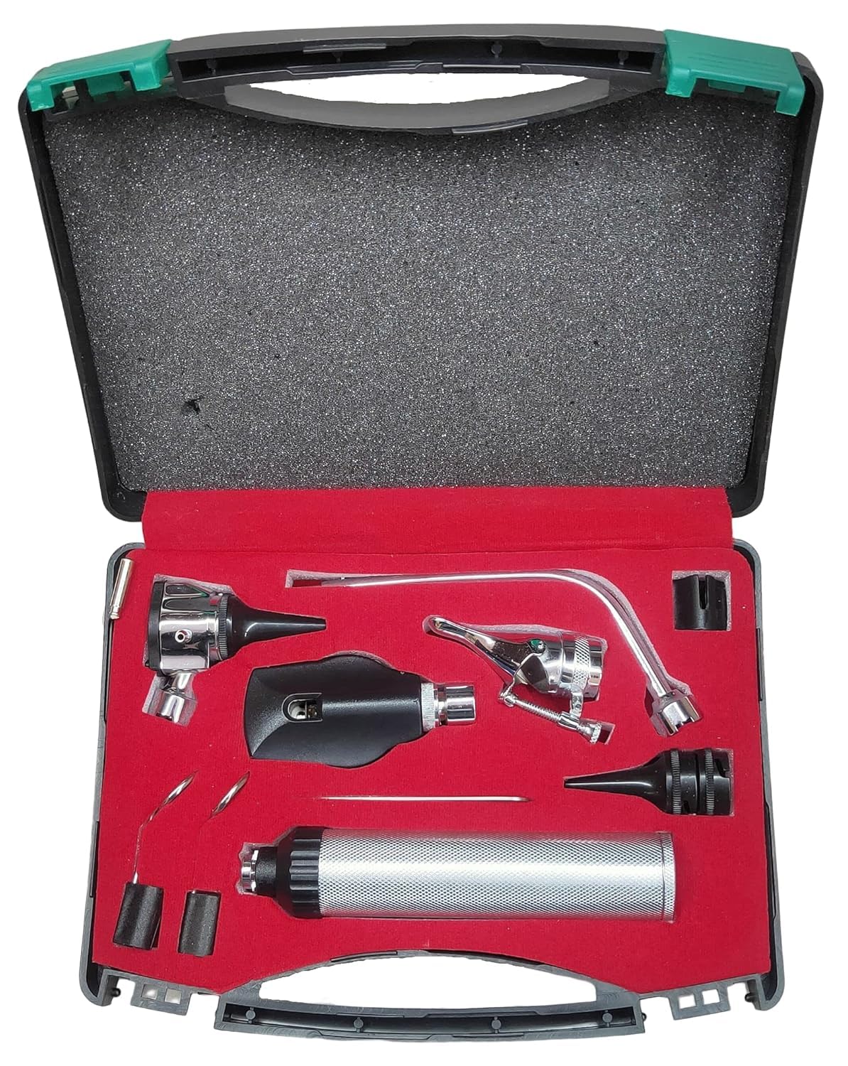 ENT Diagnostic Complete Set with Opthalmoscope & Otoscope | Otorhinolaryngology ENT Stainless Steel Equipments Set Ophthalmoscope + Otoscope) (Black) - Image 4 thumbnail