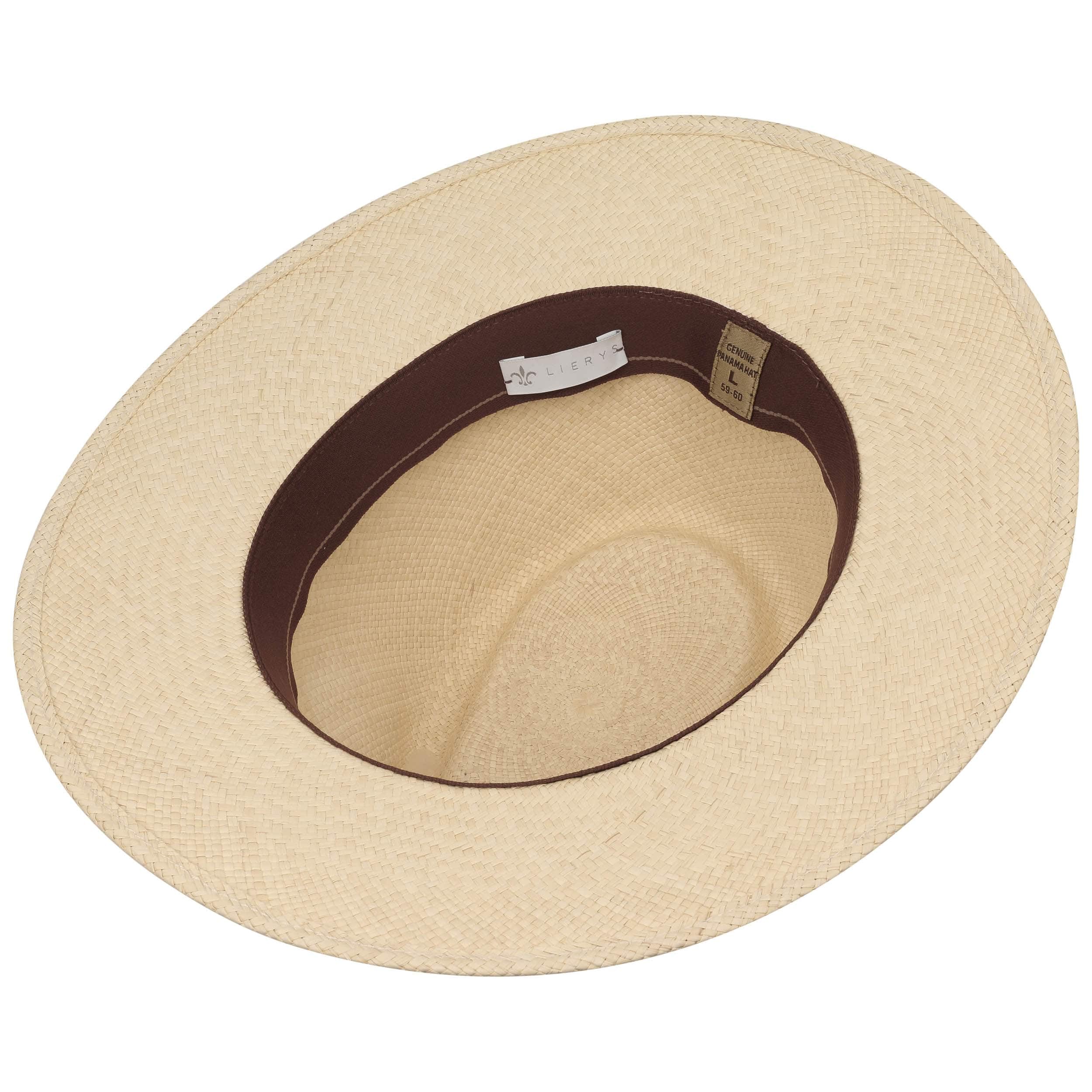 LIERYS The Striking Cappello Panama Traveller Paglia Fascia in Pelle Protezione UV 50 Unisex Primavera Estate