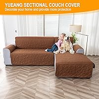Vista 2 de Fundas de sofá seccional, en forma de L, para perros, reversible, funda protectora de muebles para mascotas y gatos