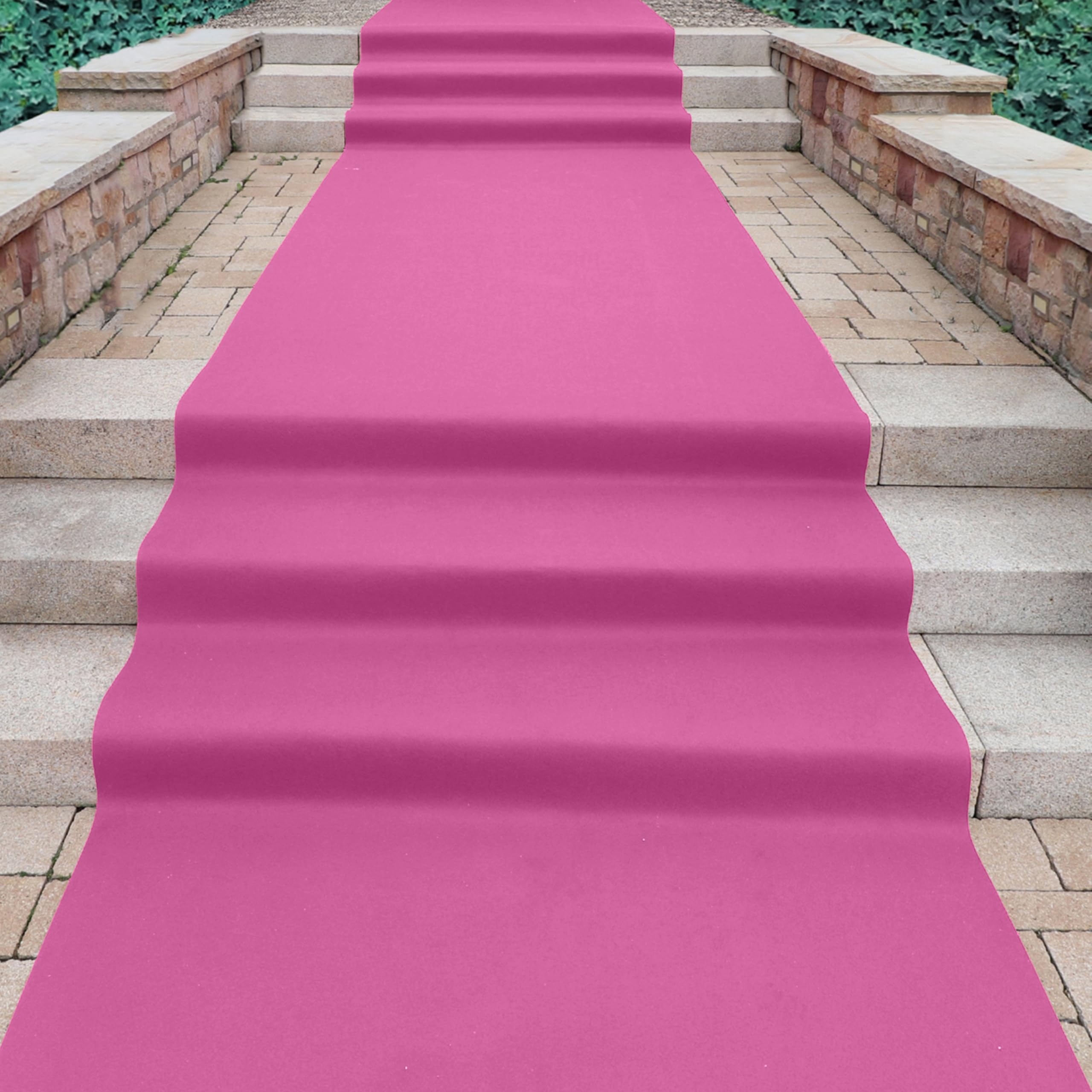 Primaflor Messeteppich Podium | Rosa | 100 x 900 cm | Flacher Eventteppich aus 100 % Polypropylen, CFL-S1, Precoat-Rücken, 2 mm hoch, für Messe und Event