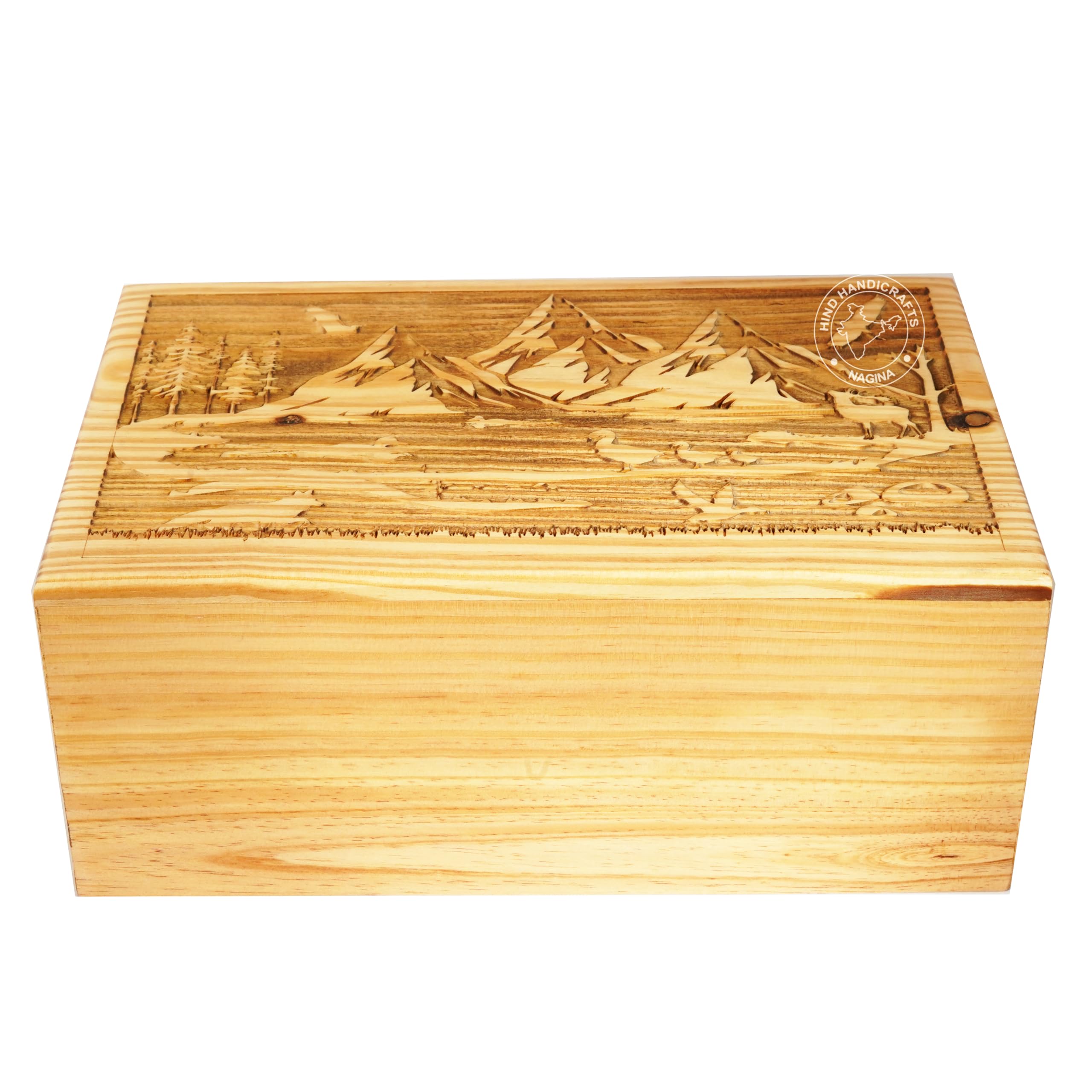 Ręcznie wykonane drewniane urny kremacyjne dla ludzkich prochów dorosłych duże - pudełko na urnę pogrzebową - urny pogrzebowe dla Columbarium (góry 2, 46 cm sześciennych)
