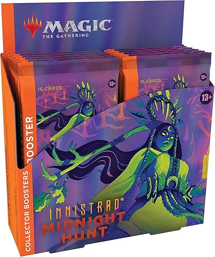 Miniatura 7 de Magic The Gathering Innistrad Midnight Hunt Collector Booster Box  12 paquetes (180 cartas mágicas)