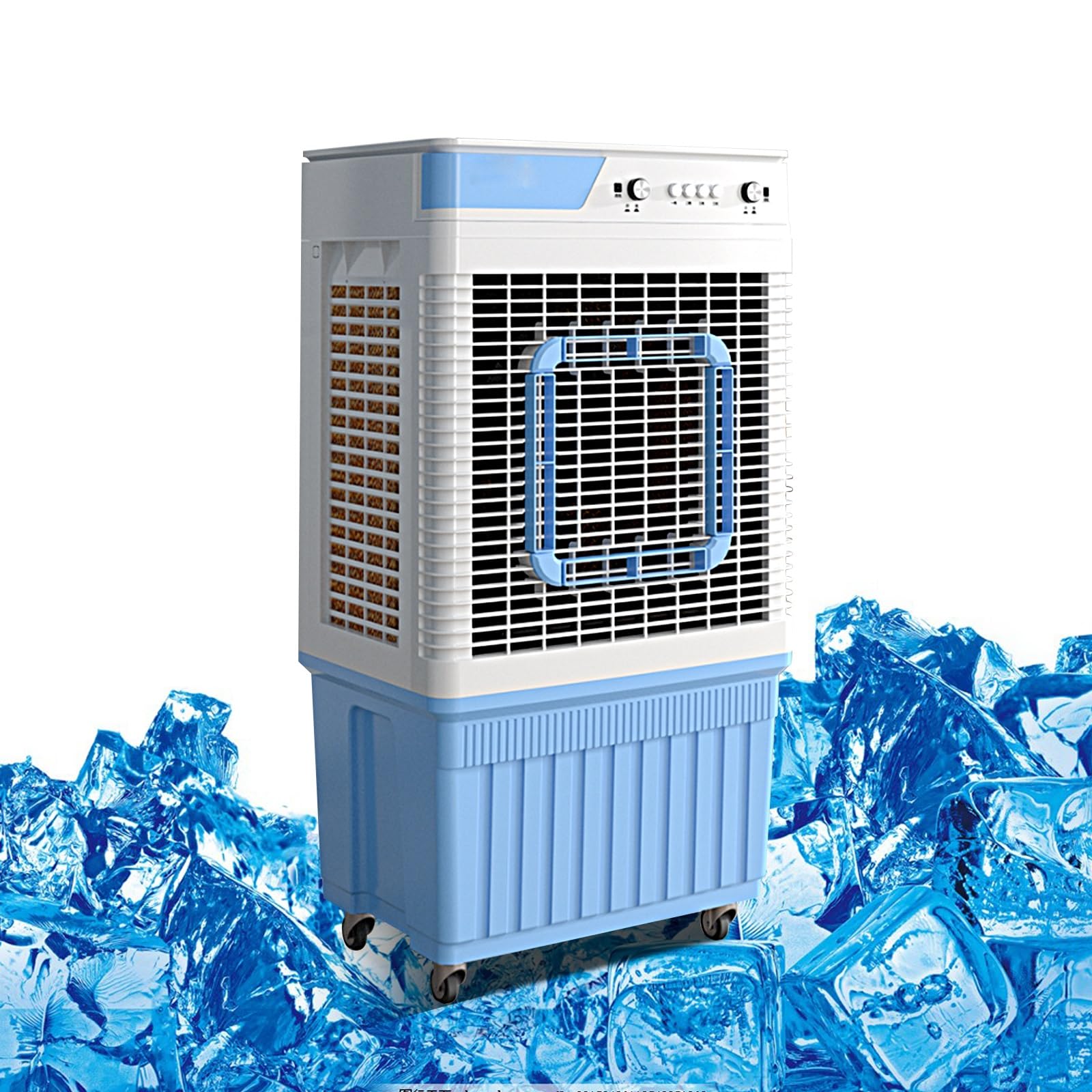 asdchZen 3 In 1 Commercial Evaporative Air Cooler, Swamp Cooler Fan With 3 Speeds, 120°Oscillation, Large Water Tank, Powerful Motor For Efficient Cooling,Grey-92x44x32cm/36x17x13in