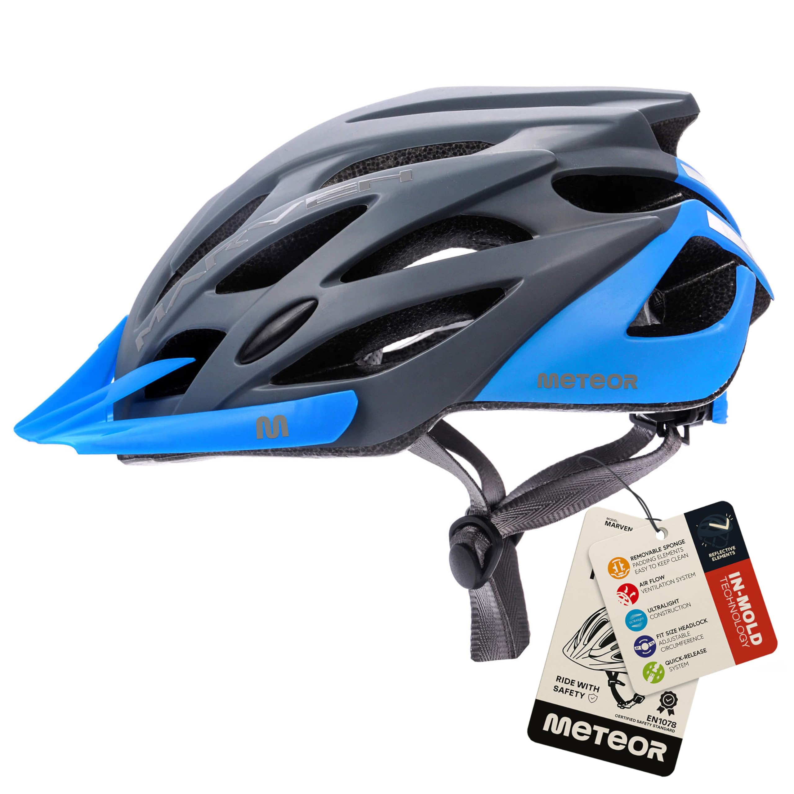 Casco Bicicleta - Helmet Ciclismo para Jóvenes y Adulto - Bicicleta Patineta Skate Patines Monopatines - Bici Accesorios - Marven