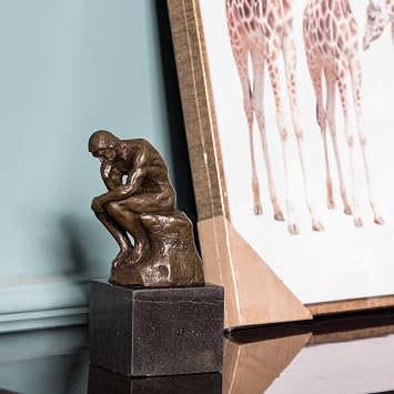 Classical Rodin Statue Thinker Bronze Sculpture Home Decor Art Craft TPE-185