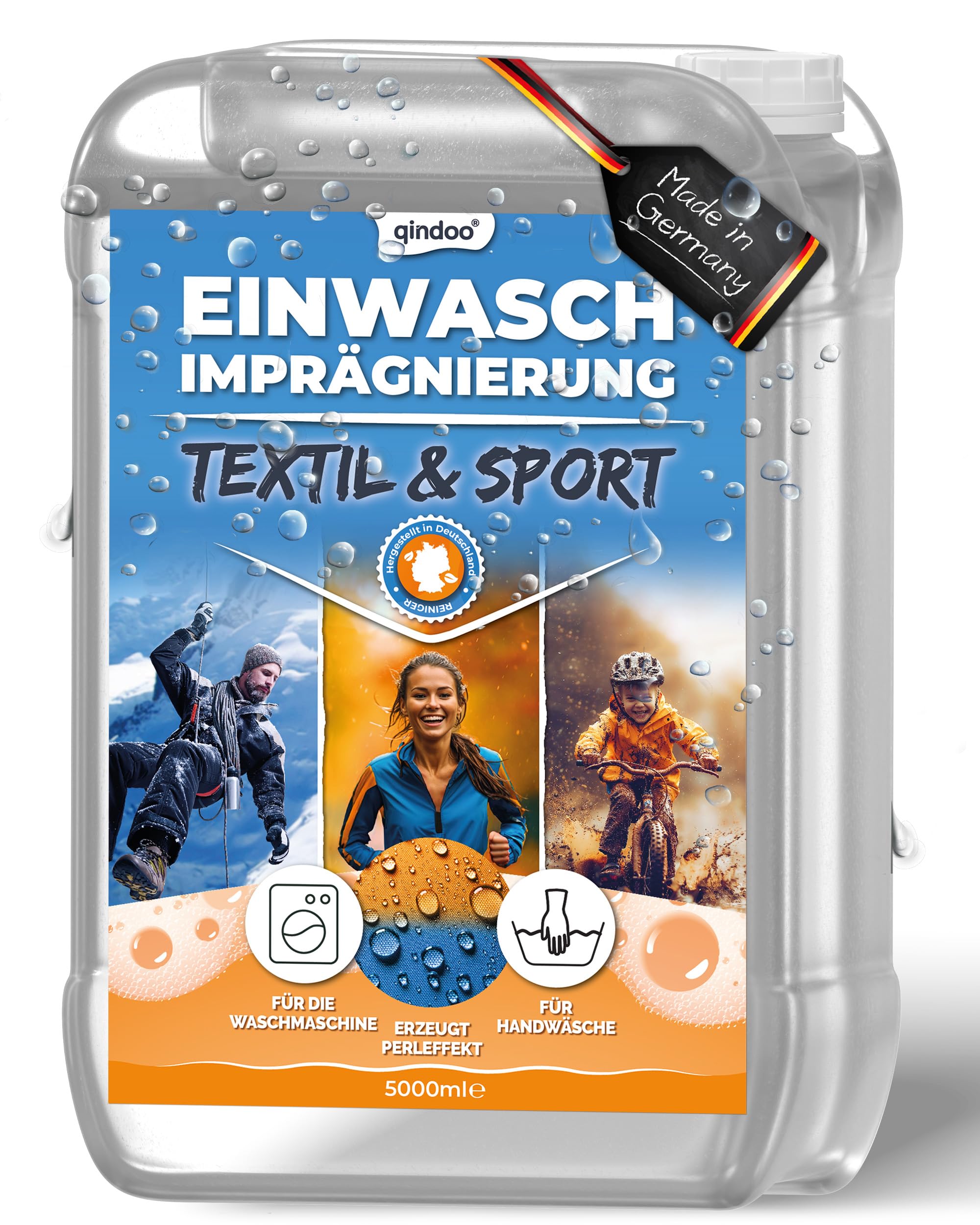 Einwaschimprägnierung – Atmungsaktiv & wirkstark – Für Gore-Tex, Outdoor- & Funktionskleidung – Waschmaschinen- & Handwäsche geeignet, PFC-frei – Made in Germany