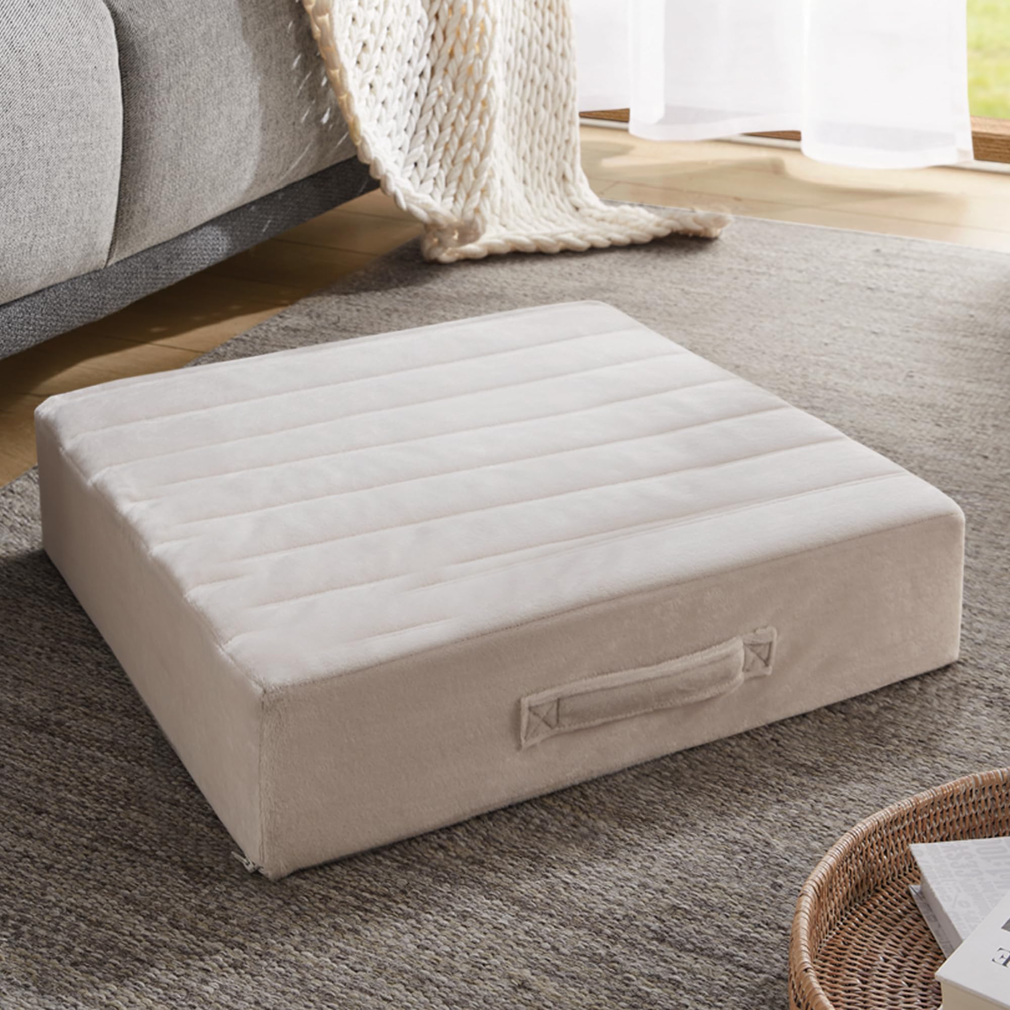 Codi Floor Cushions for Adults, Large Meditation Pillows with Thick Foam and Soft Tufted Covers, Washable Square Seating for Couch and Yoga Sitting,