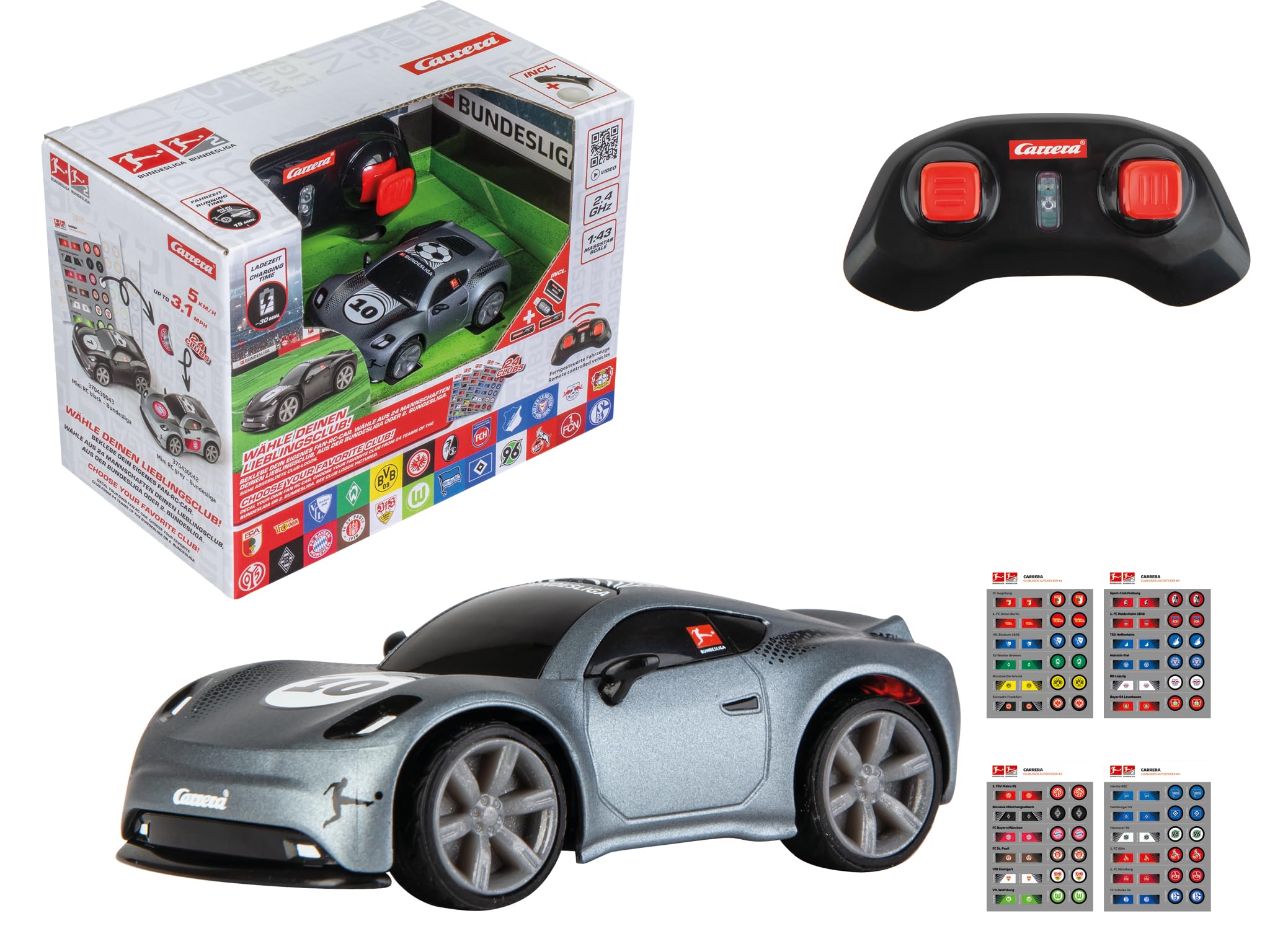 Carrera 2.4GHz Mini RC Grey Bundesliga