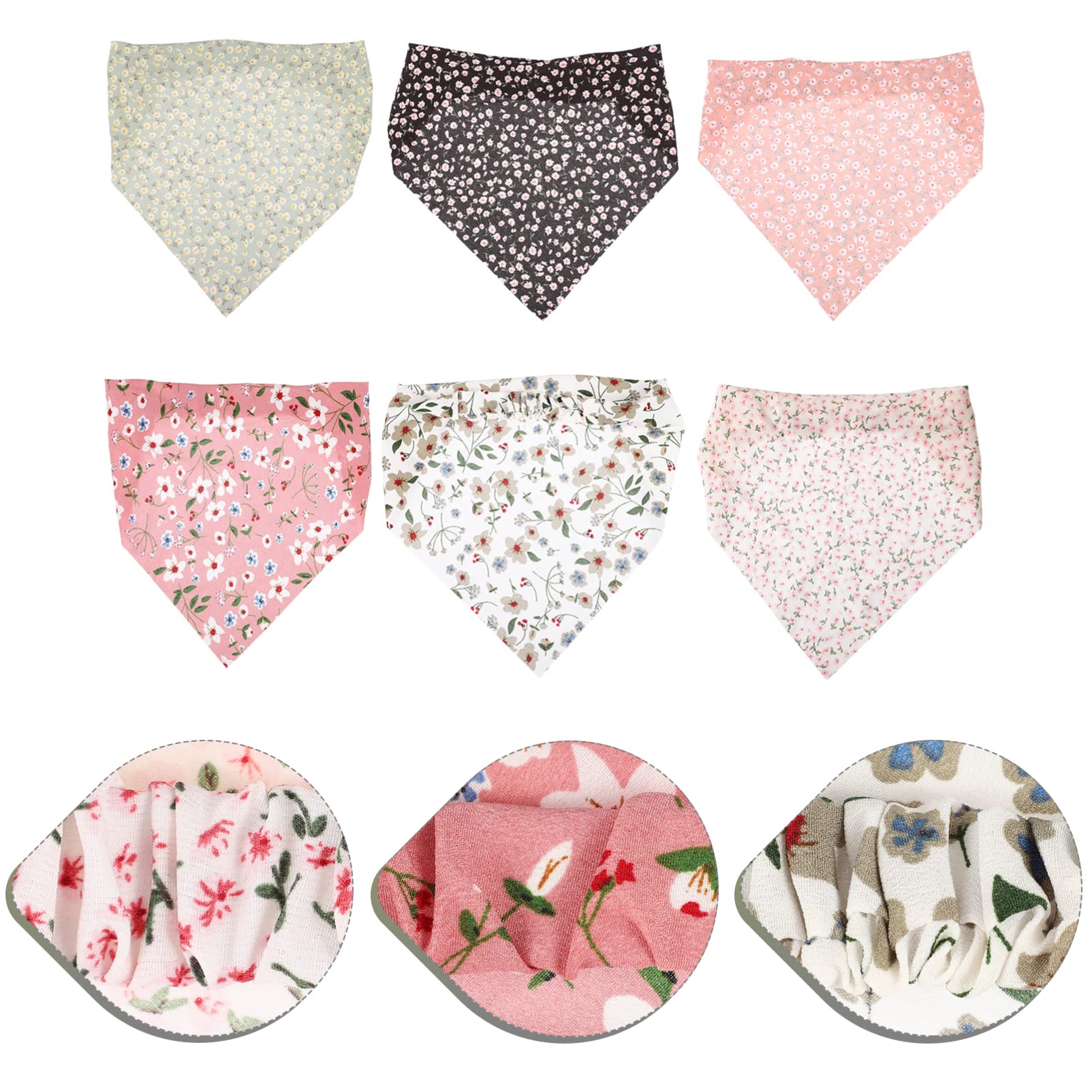 Didiseaon 18 Piezas Diadema Triangular Bufandas Para Mujer Diademas Para Pelo Corto Bufanda De Mujer Pañuelo En La Cabeza Para Venda Foto Pequeño y Fresco Seda Perder