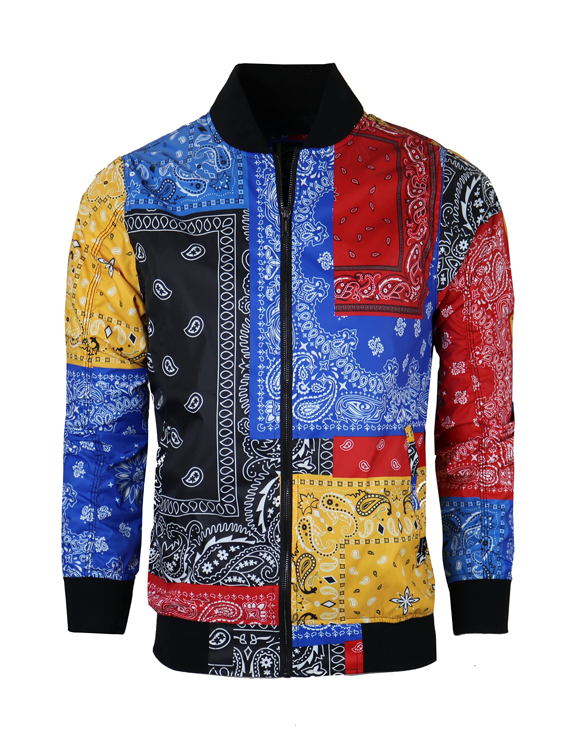 SCREENSHOT Men Streetwear Hip-Hop Urban NY Fashion Bomber Jacket - Modern Outdoor Lightweight Windbreaker Graffiti Zip Up Top