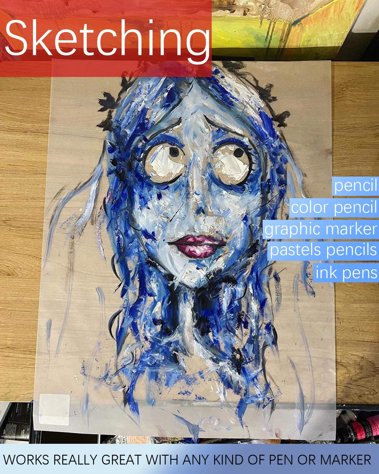 Printable Translucent Vellum Paper, Dowsabel 8.5” x 11” Vellum Tracing