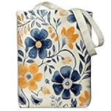 Canvas Tote Bag for Women, Tote Bag with Zipper Inner Pocket, Zippered Canvas Bag for Shopping Work Grocery Everyday