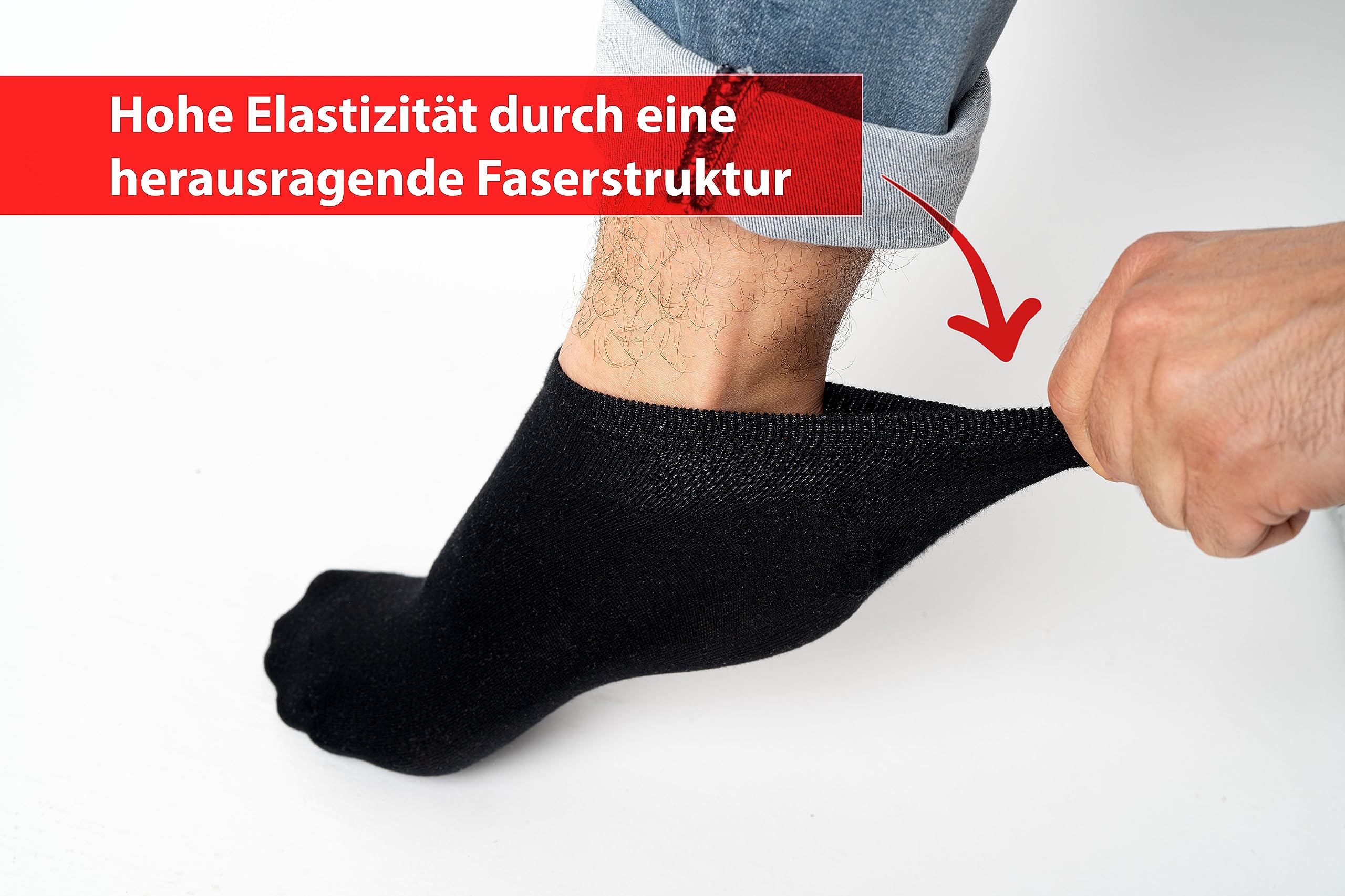 Kemes Skarpety męskie do sneakersów, rozmiary 43–46, czarne, 10 par, bawełna i elastan, krótkie skarpety, uniseks