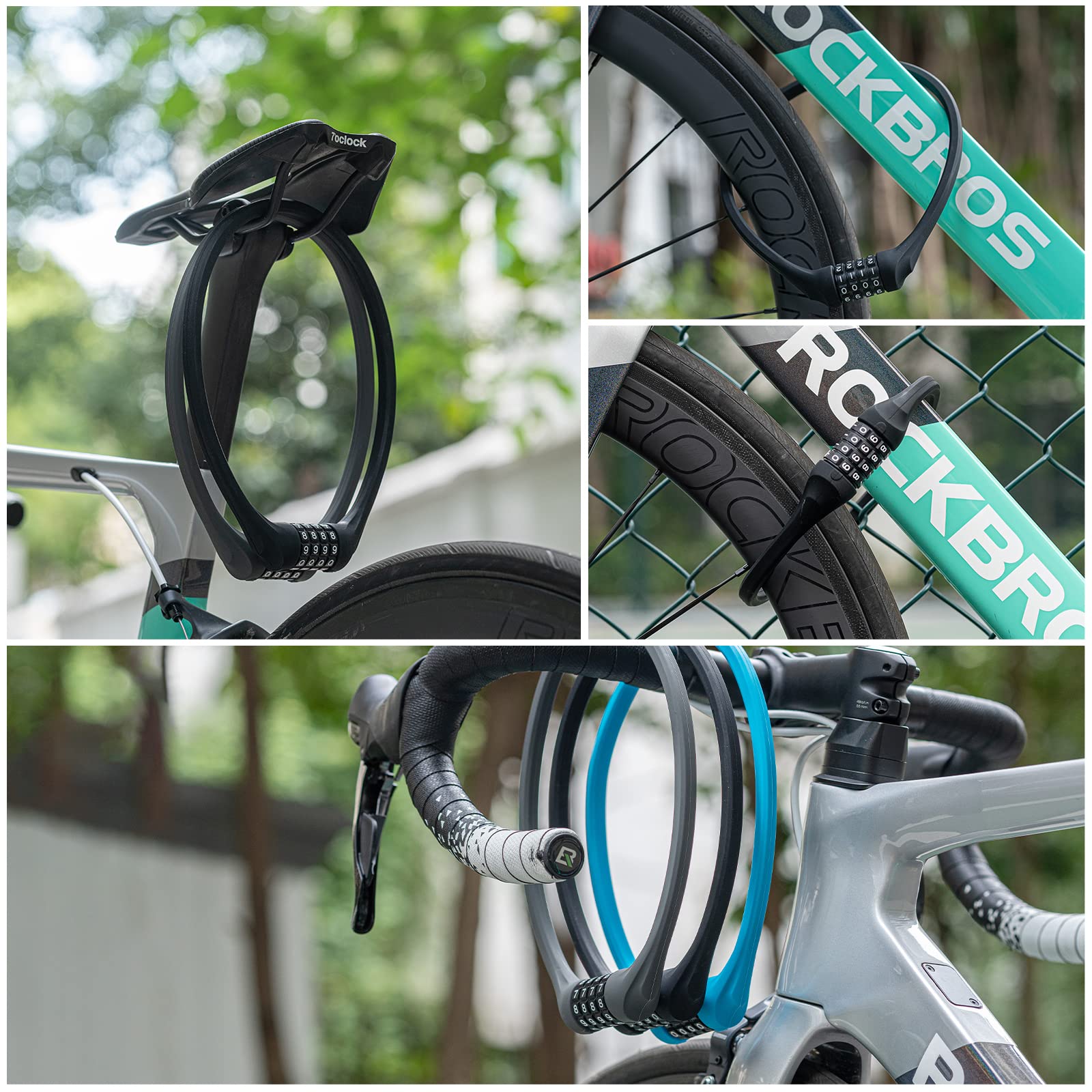 Antivol Vélo à Code 5 Chiffres – Câble Acier épais étanche, Sans Clé, Sécurité Pratique