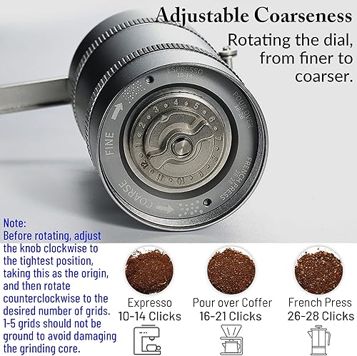 Miniatura 4 de CAMPINGMOON Molinillo de café manual molino de café camping acero inoxidable portátil pequeño CC-115