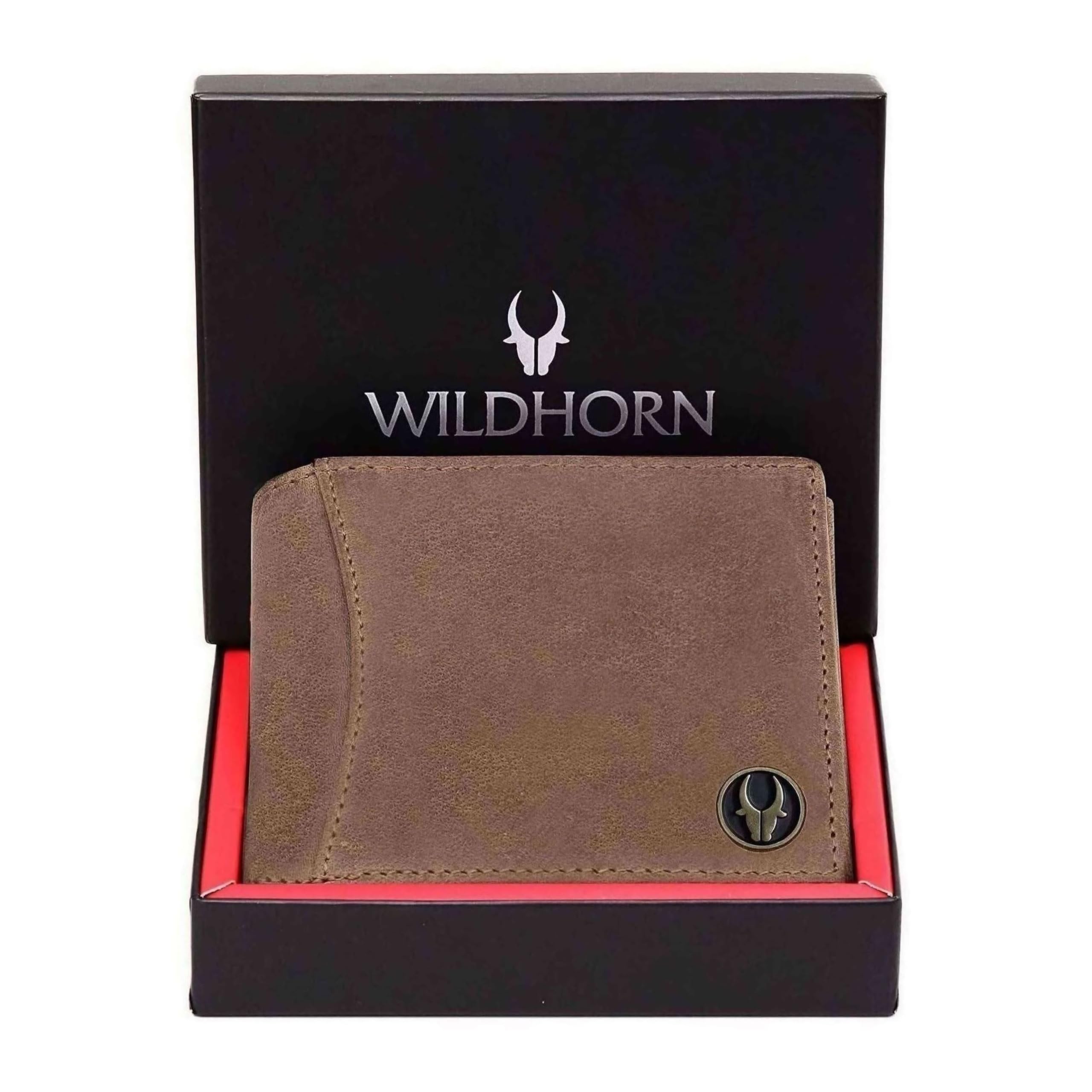 WildHorn Rfid Protected Leather Wallet For Men, Tan Hunter