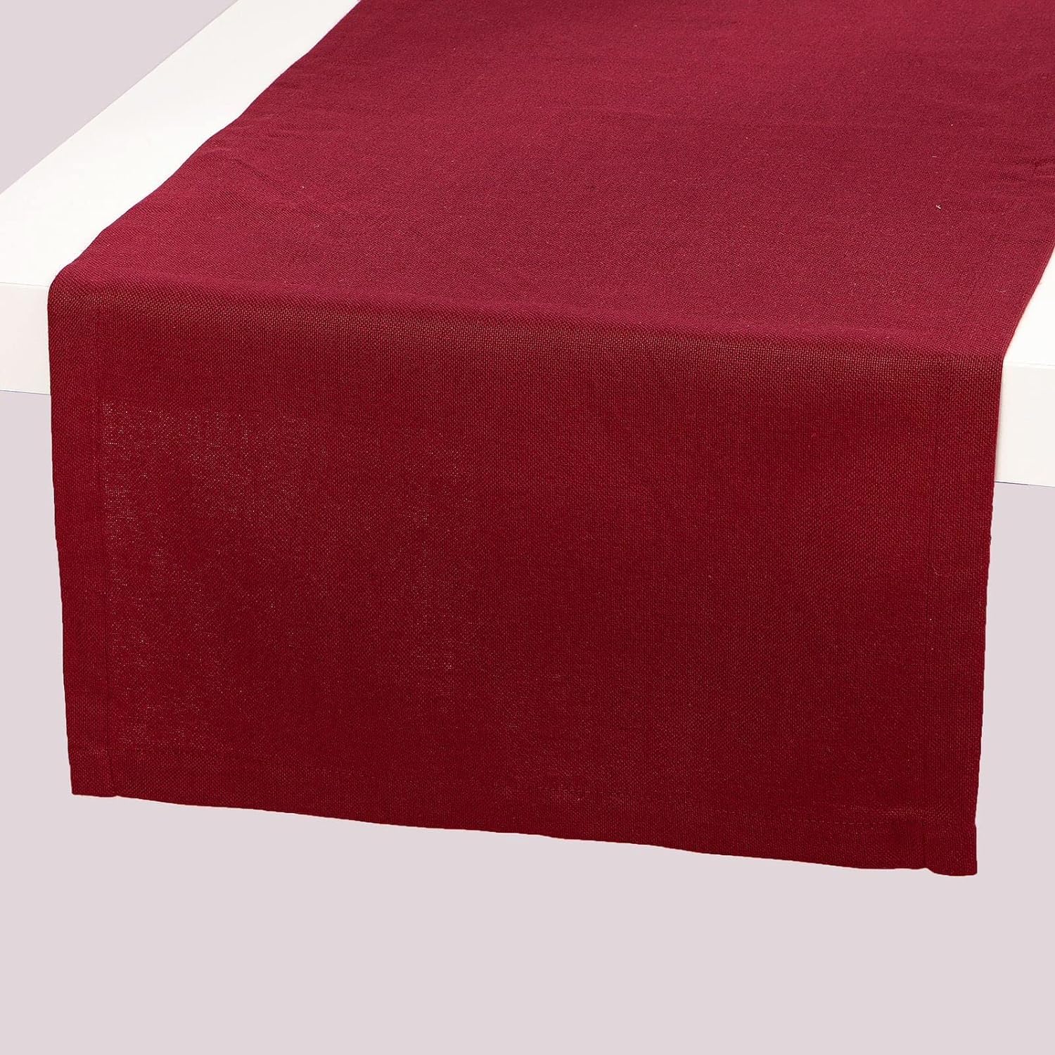 Table Runner (Burgundy), 42 X 150 CM, Elegant Dining Table Runners for Dinner Parties, Events, Wedding, Decor for Eid and Ramadan