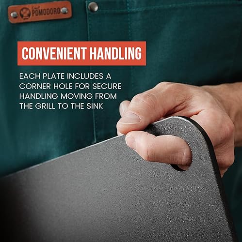 Miniatura 7 de Chef Pomodoro Pizza de acero para horno de 13 pulgadas 1/4 de pulgada de espesor, acero para hornear para horno, parrilla, pan de masa madre, piedra