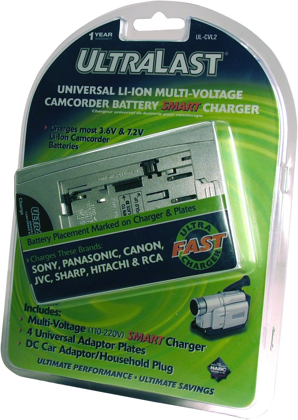 Ultralast ULCVL2 Universal LiIon Camcorder Battery